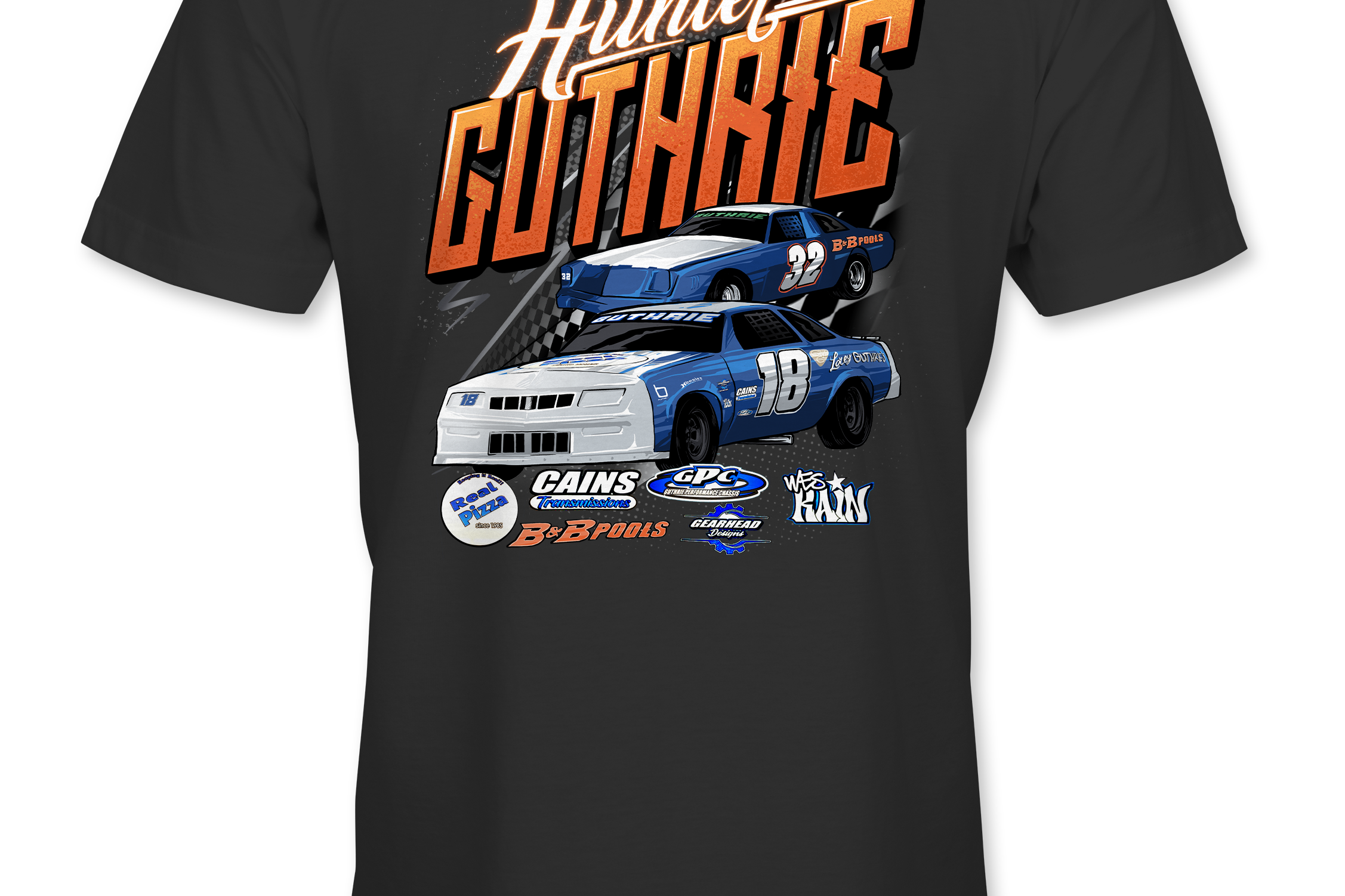 Hunter Guthrie T-Shirts Black Acid Apparel