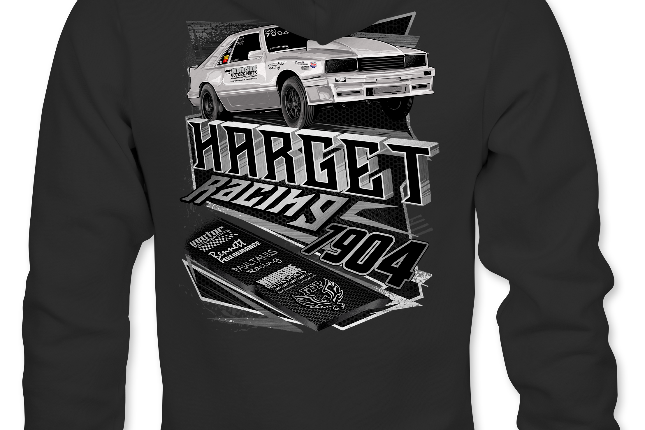 Harget Racing Hoodies Black Acid Apparel