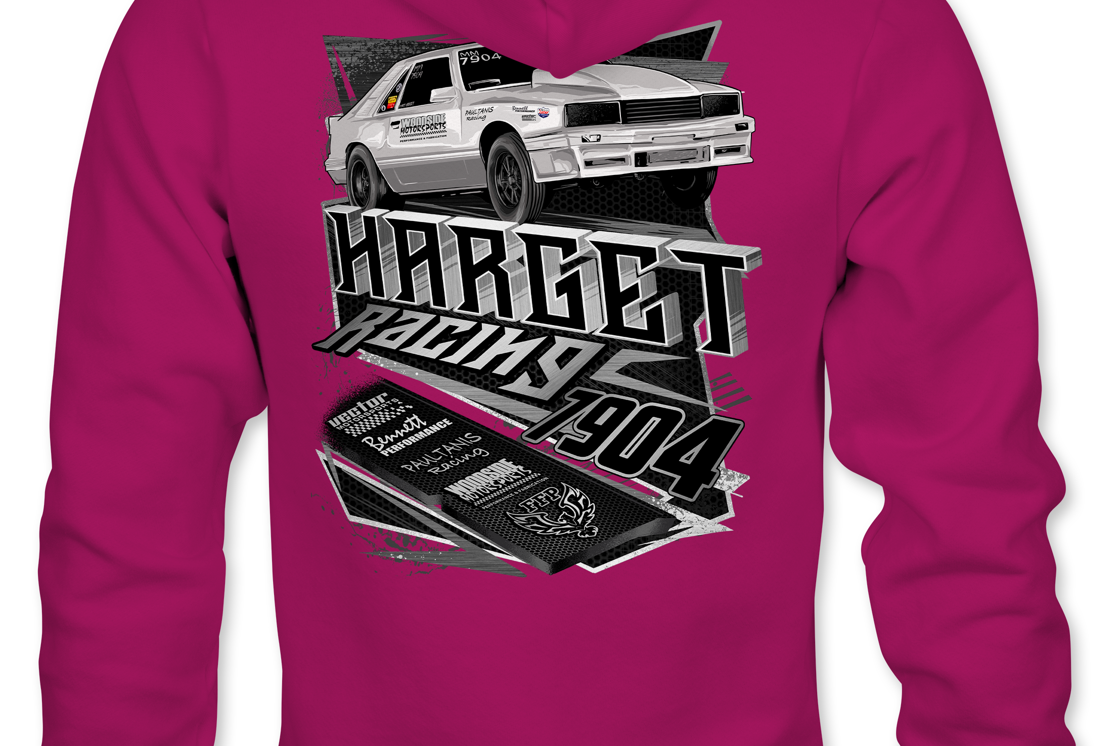 Harget Racing Hoodies Black Acid Apparel