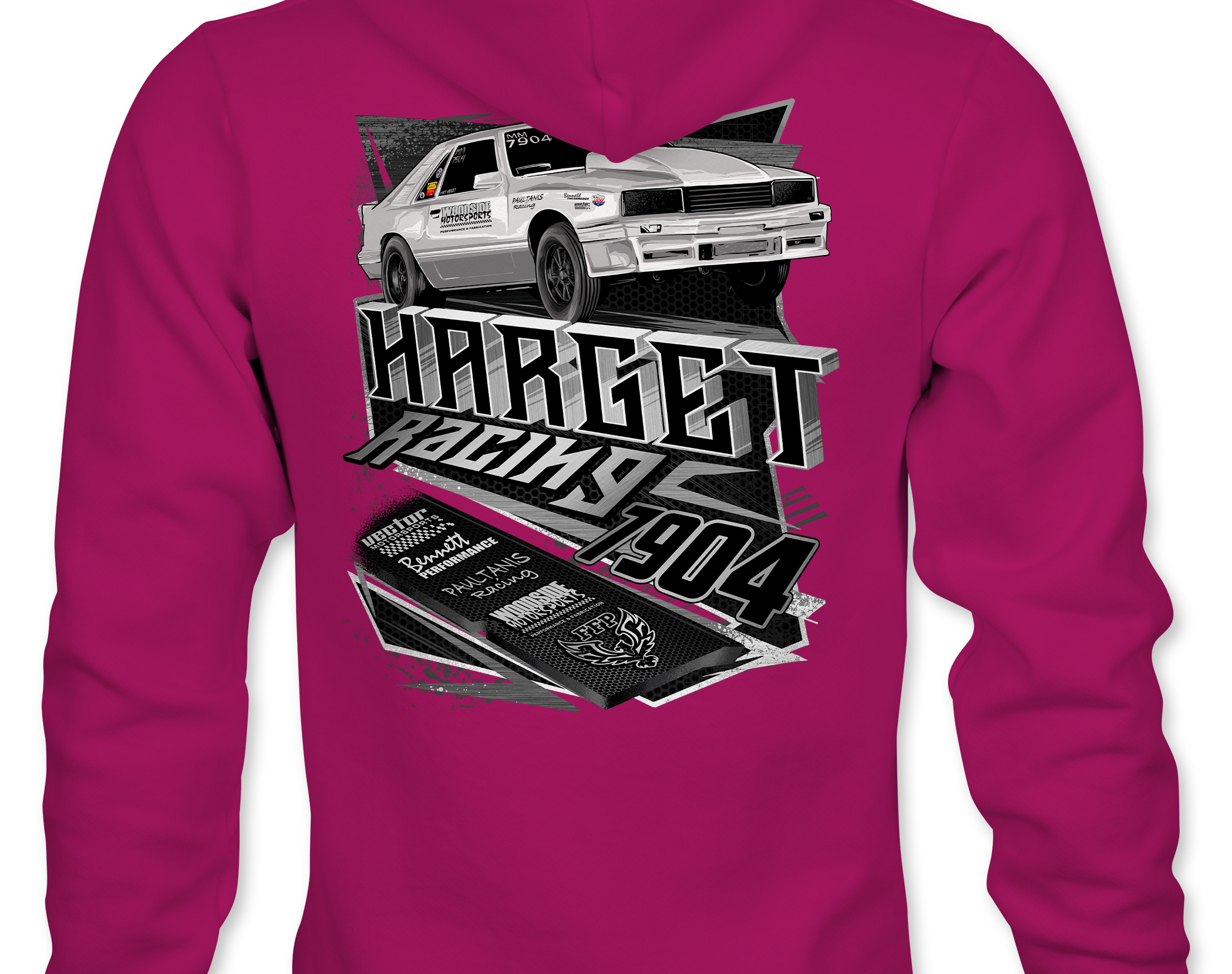 Harget Racing Hoodies Black Acid Apparel