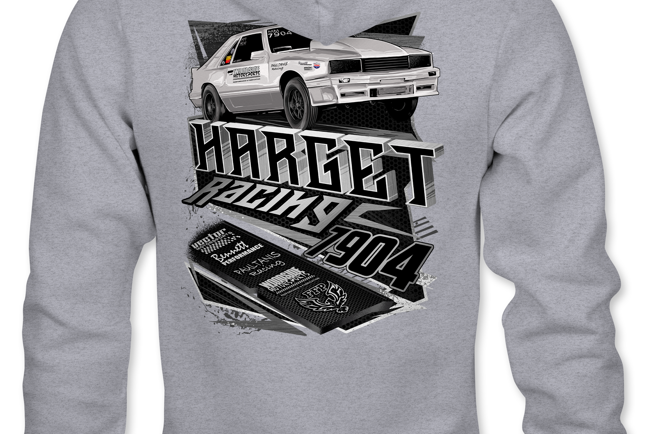 Harget Racing Hoodies Black Acid Apparel
