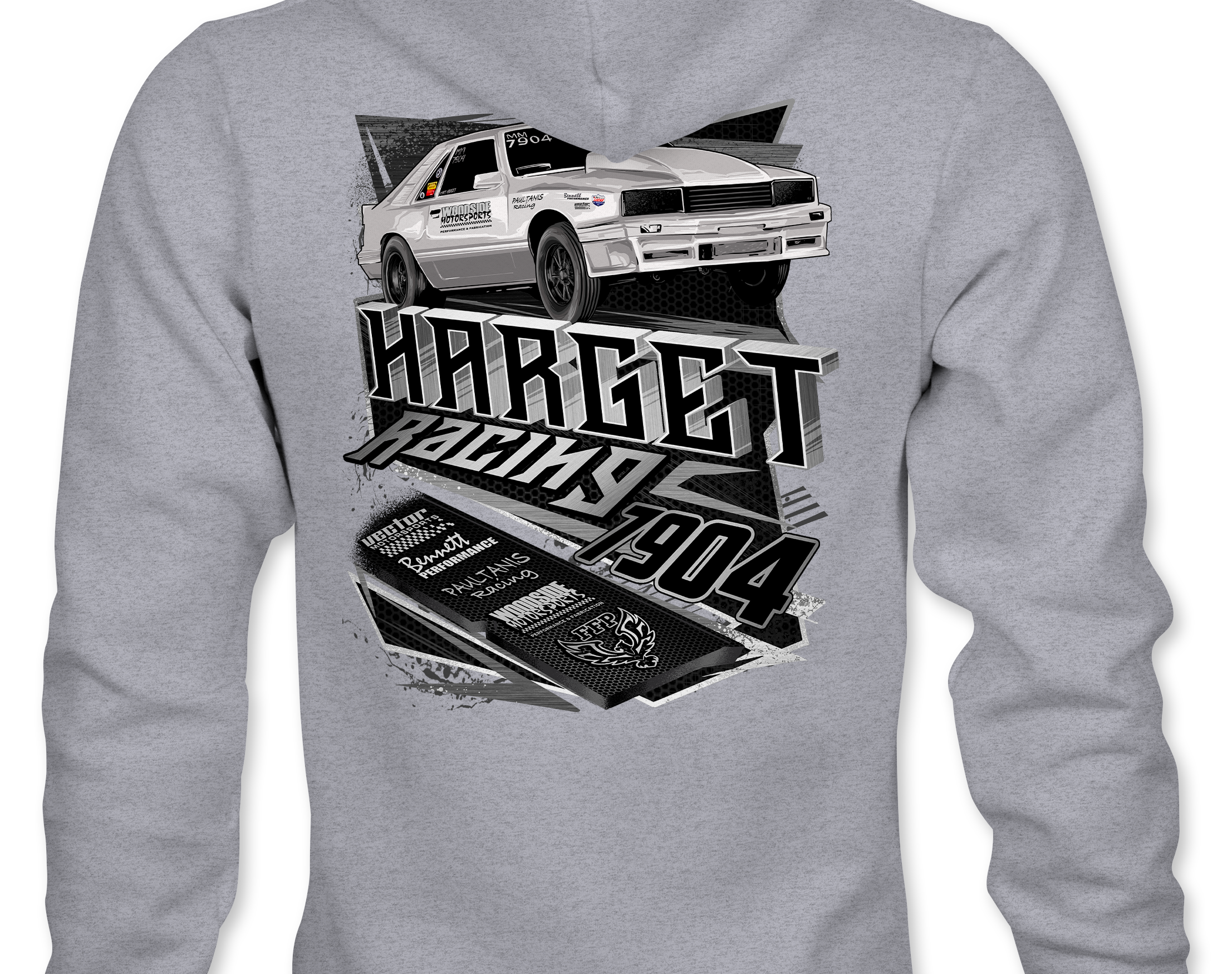 Harget Racing Hoodies Black Acid Apparel