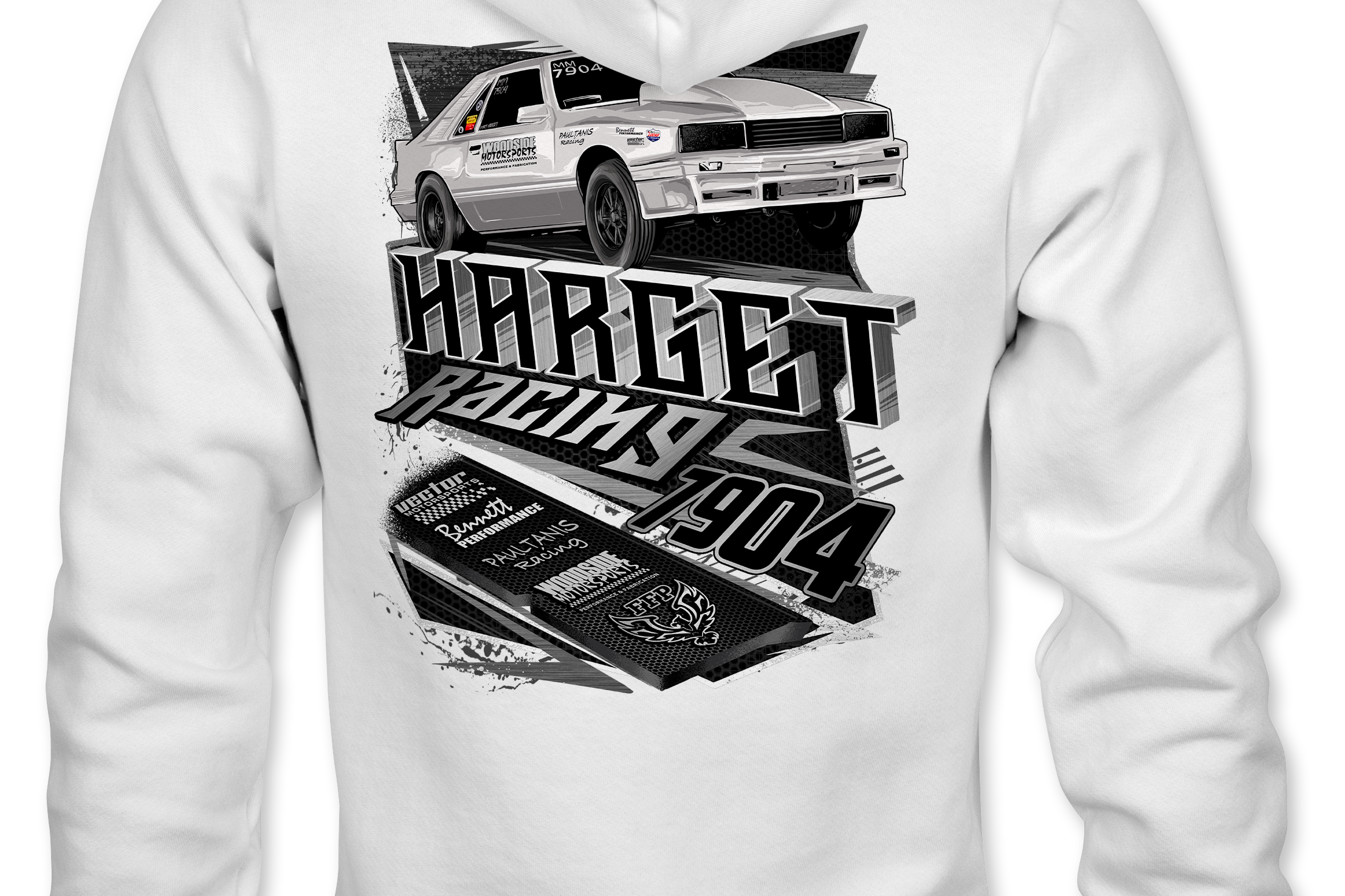 Harget Racing Hoodies Black Acid Apparel