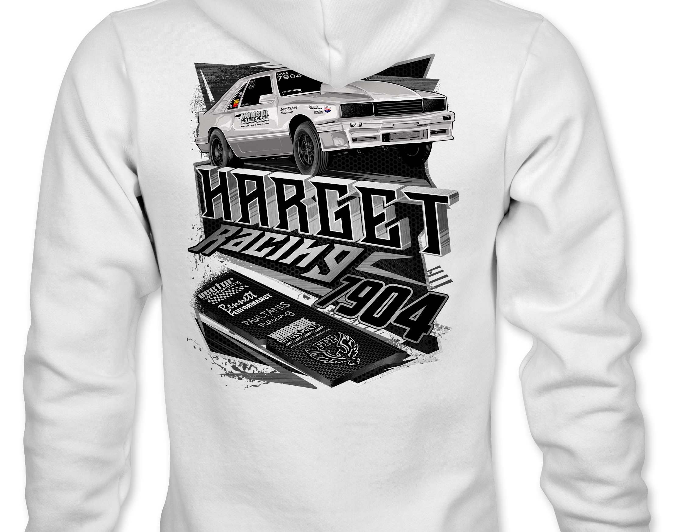 Harget Racing Hoodies Black Acid Apparel