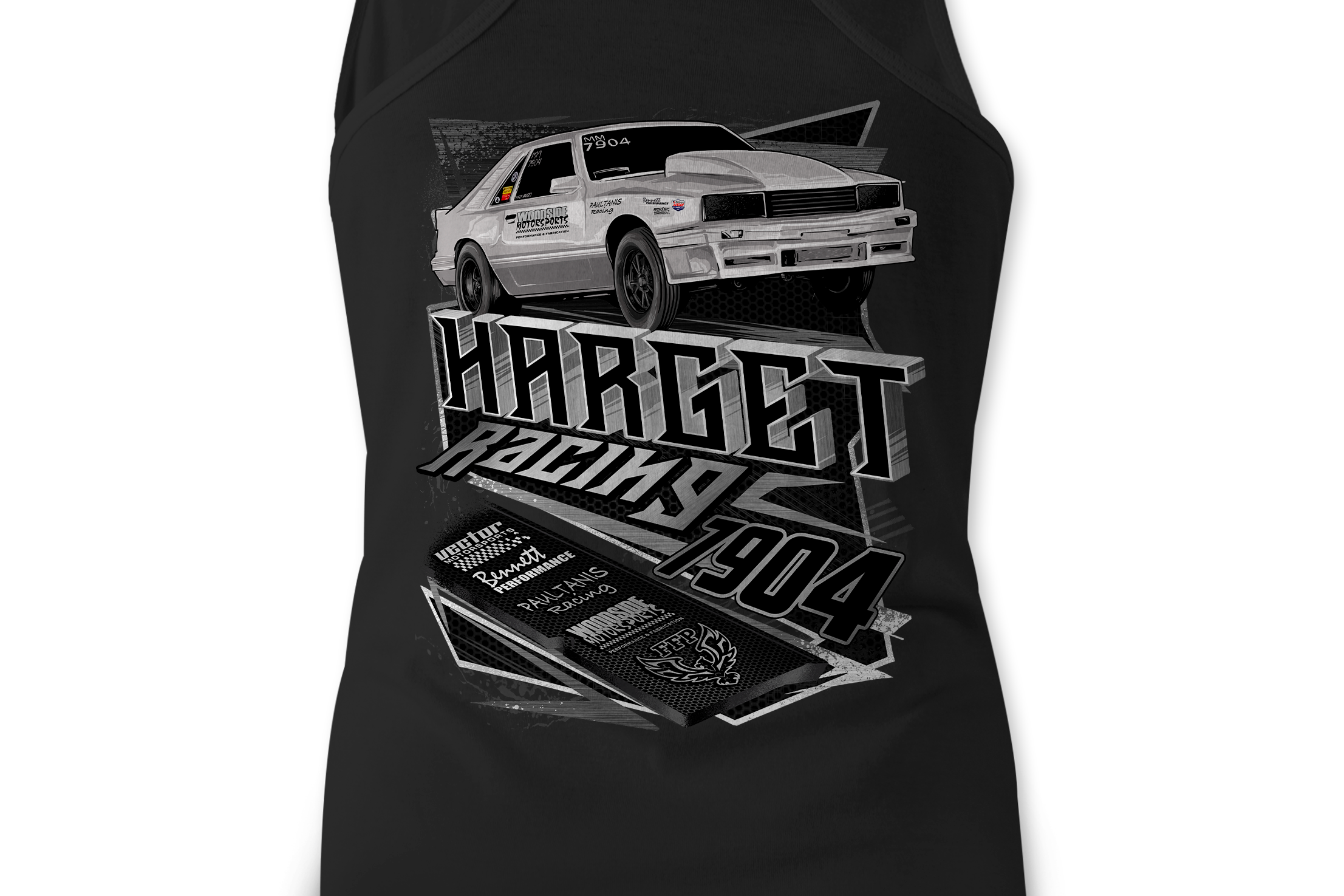 Harget Racing Tank Tops Black Acid Apparel
