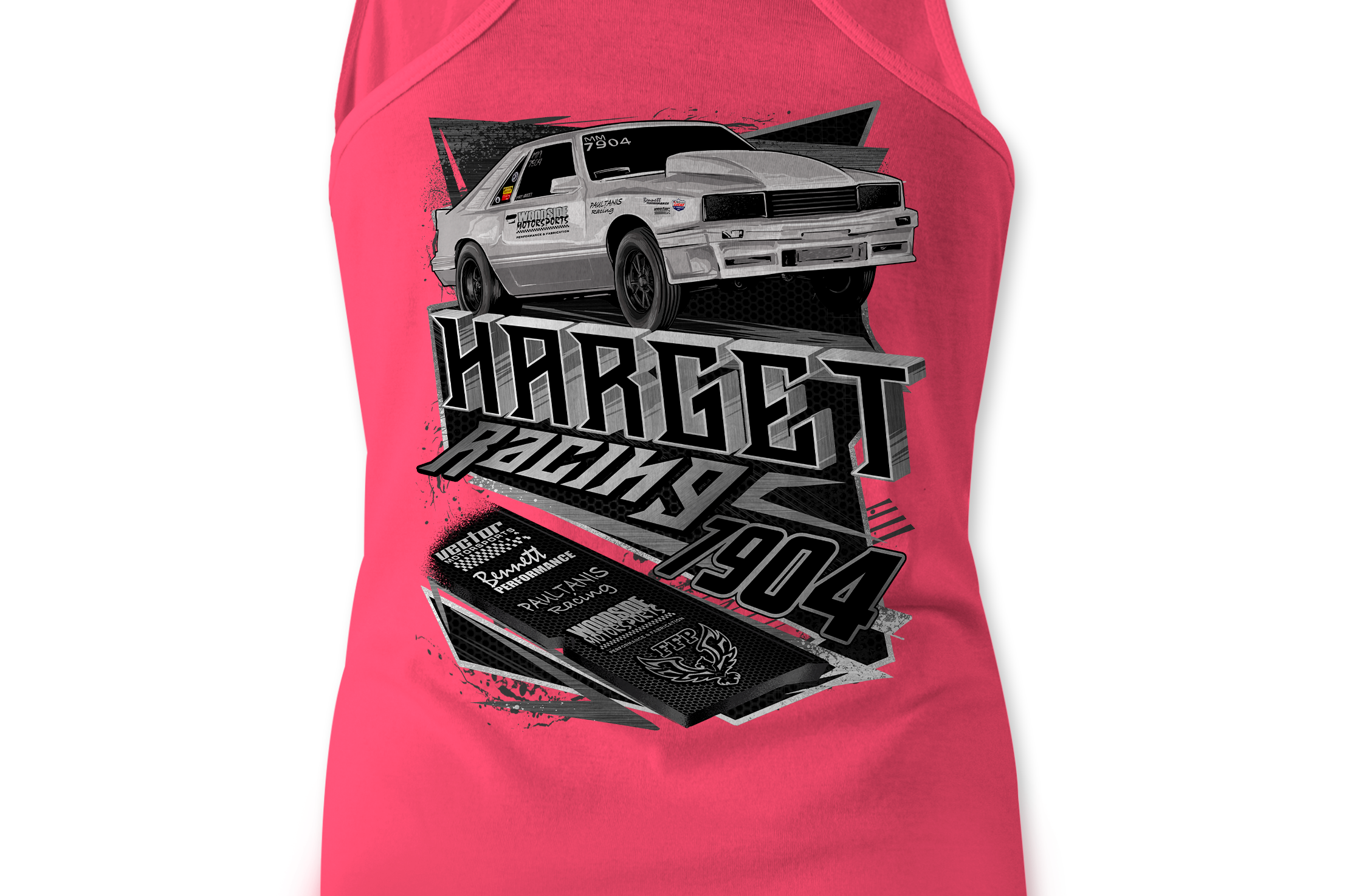 Harget Racing Tank Tops Black Acid Apparel