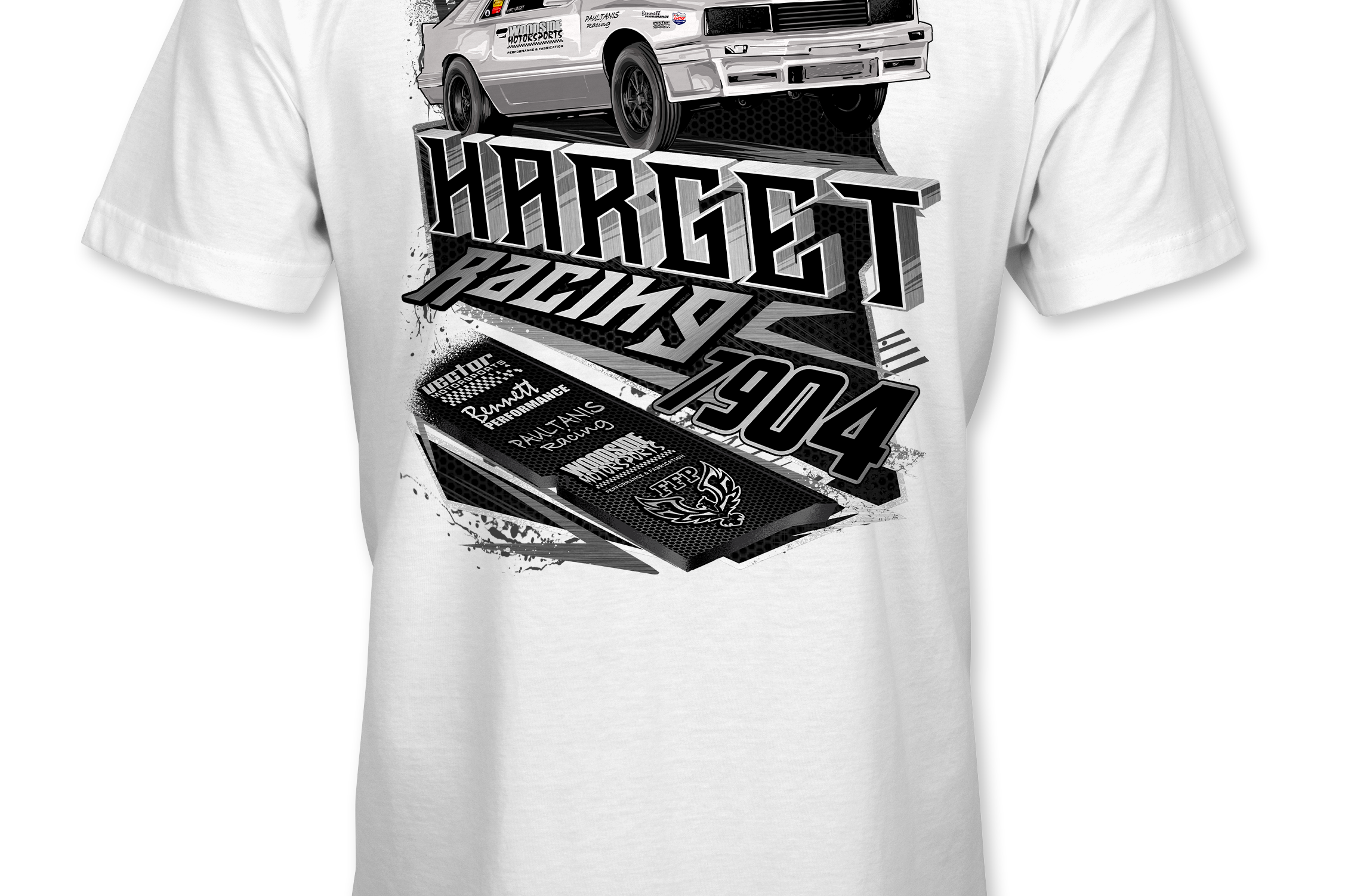 Harget Racing T-Shirts Black Acid Apparel