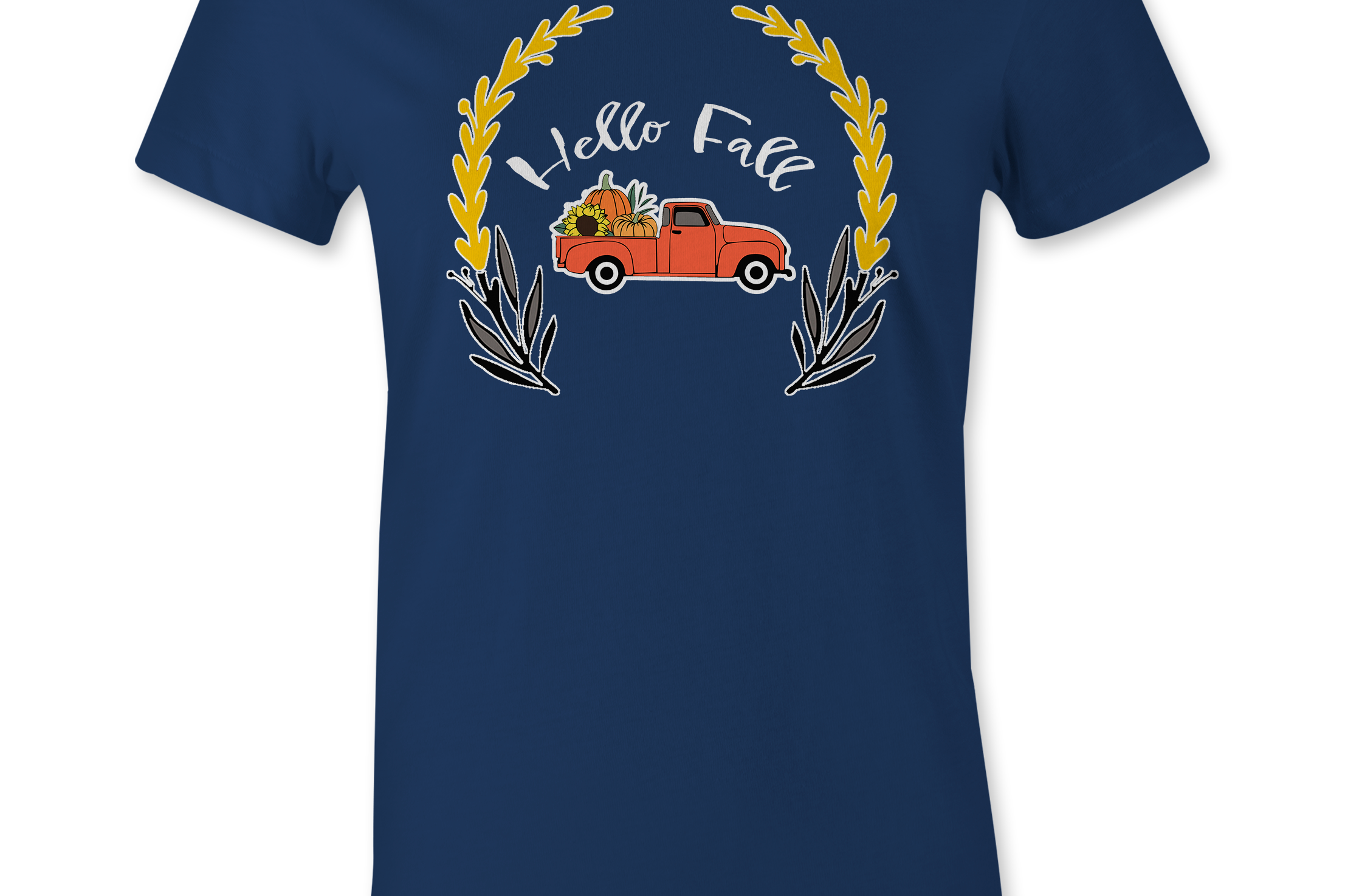 Hello Fall Tshirt Black Acid Apparel