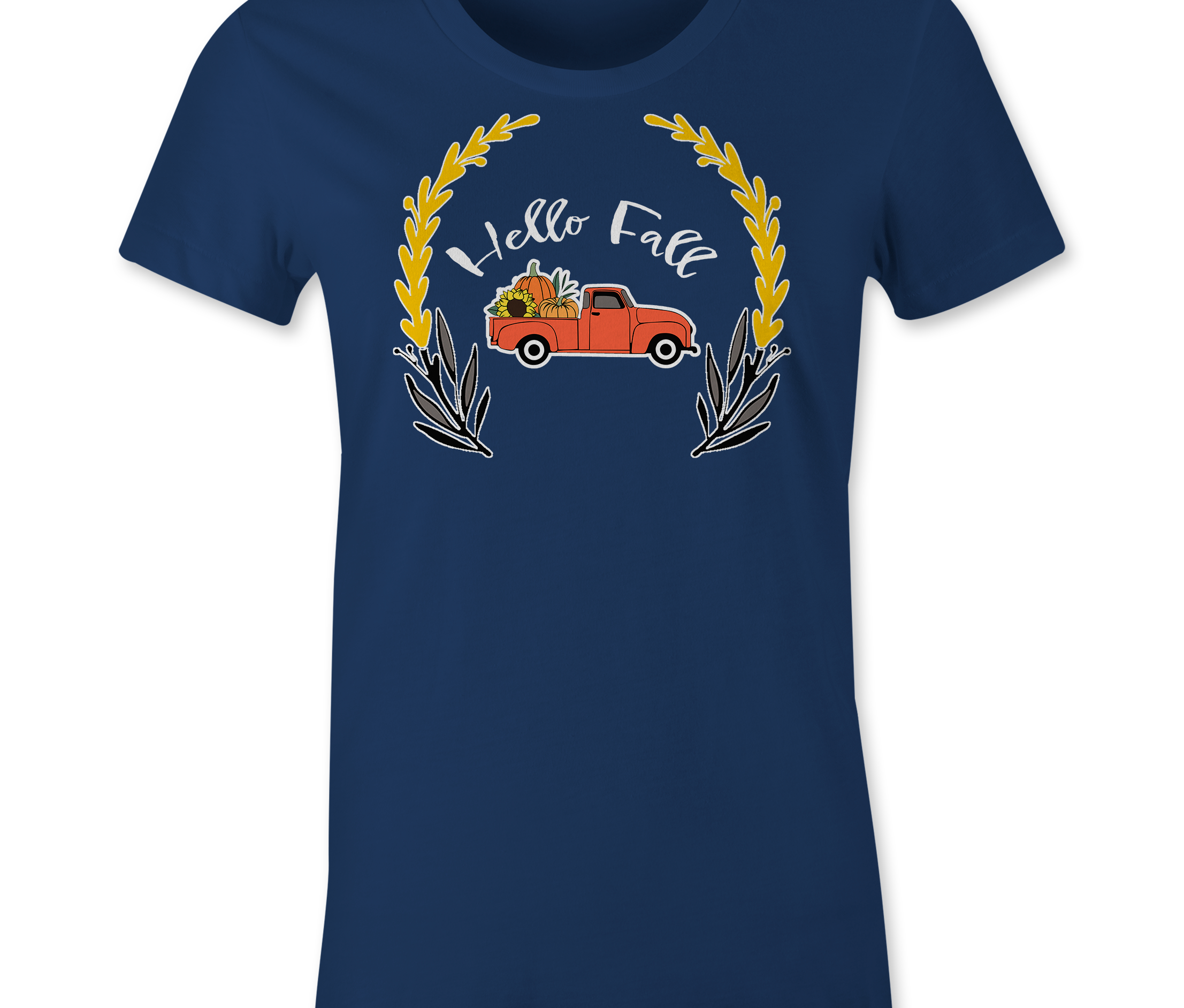 Hello Fall Tshirt Black Acid Apparel