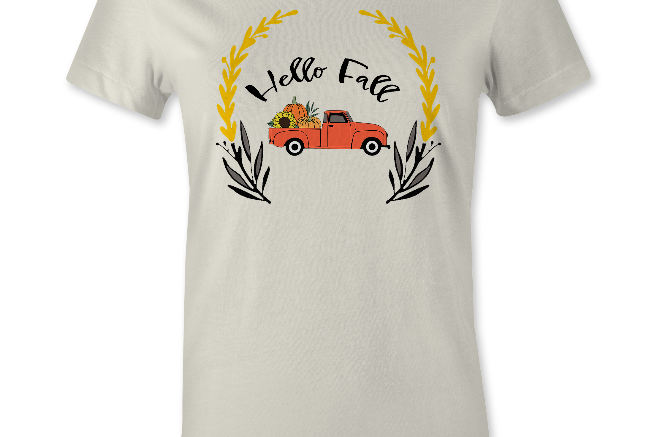 Hello Fall Tshirt Black Acid Apparel