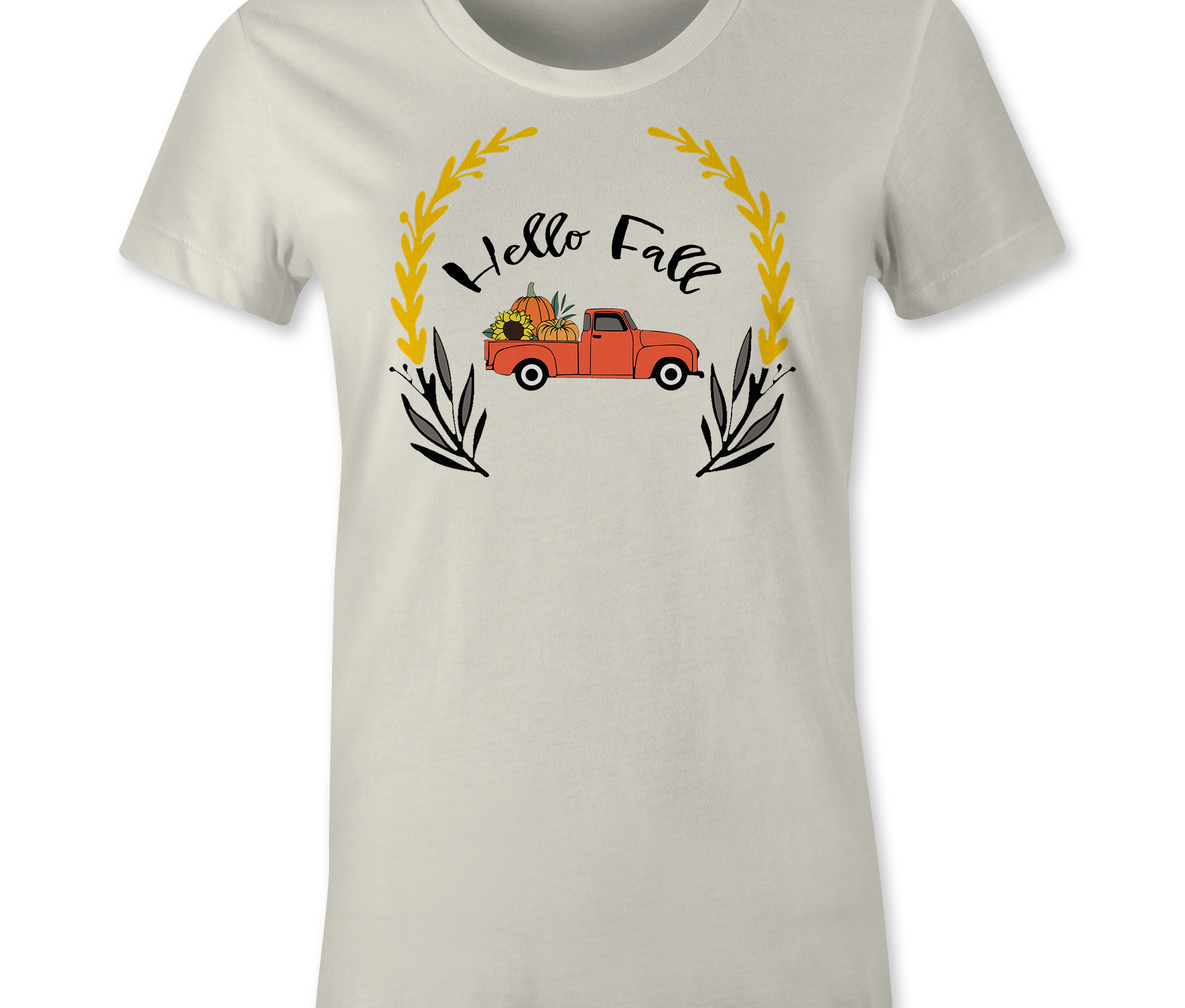 Hello Fall Tshirt Black Acid Apparel