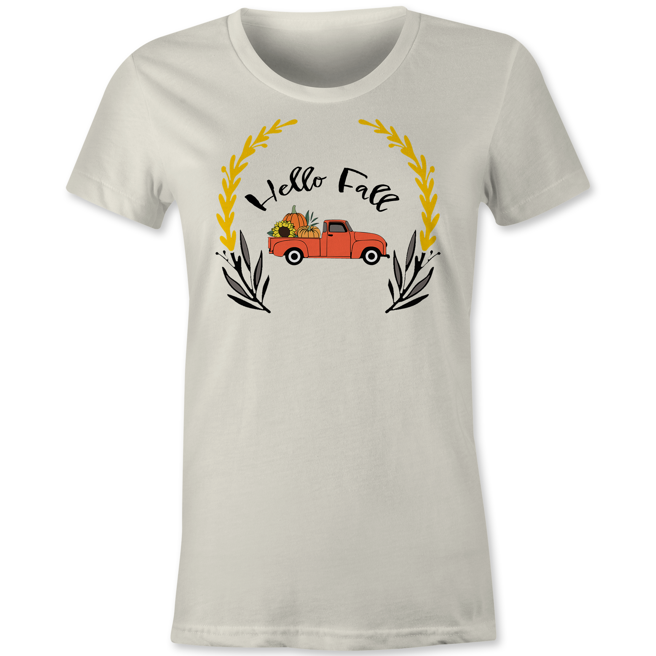 Hello Fall Tshirt Black Acid Apparel