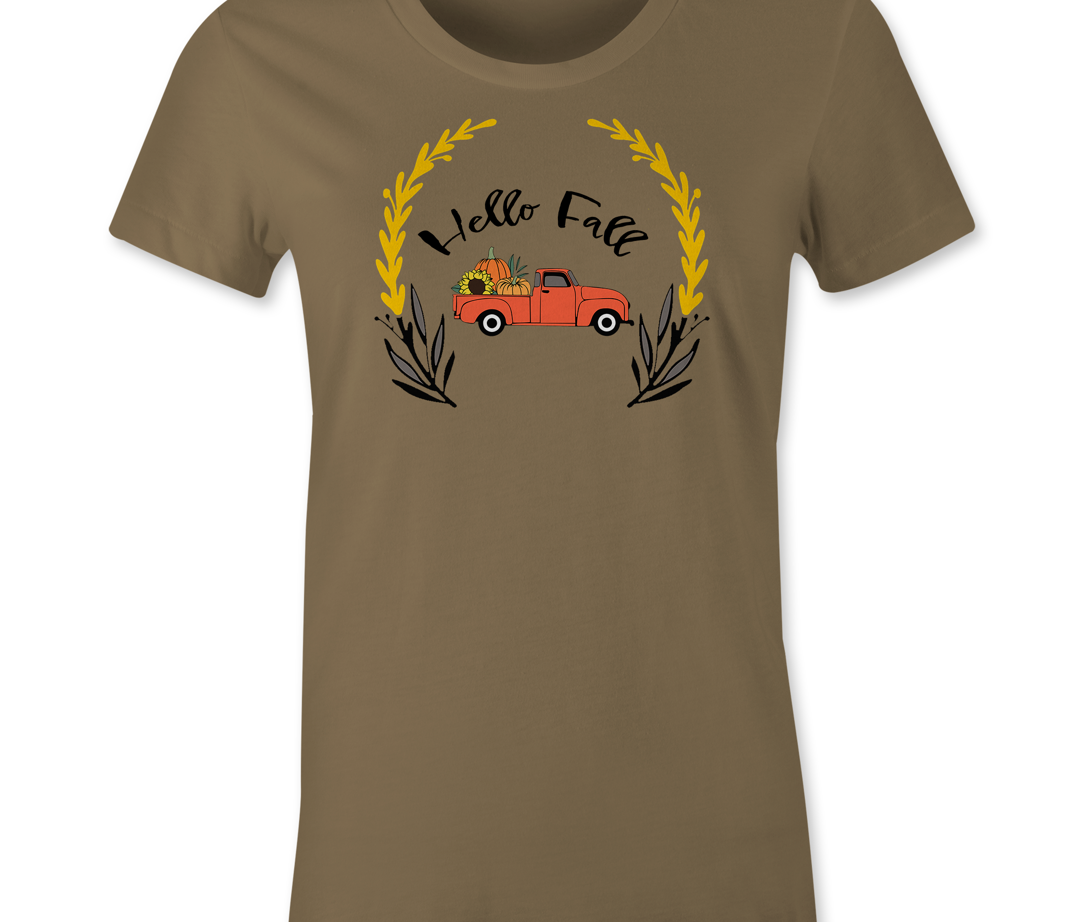 Hello Fall Tshirt Black Acid Apparel