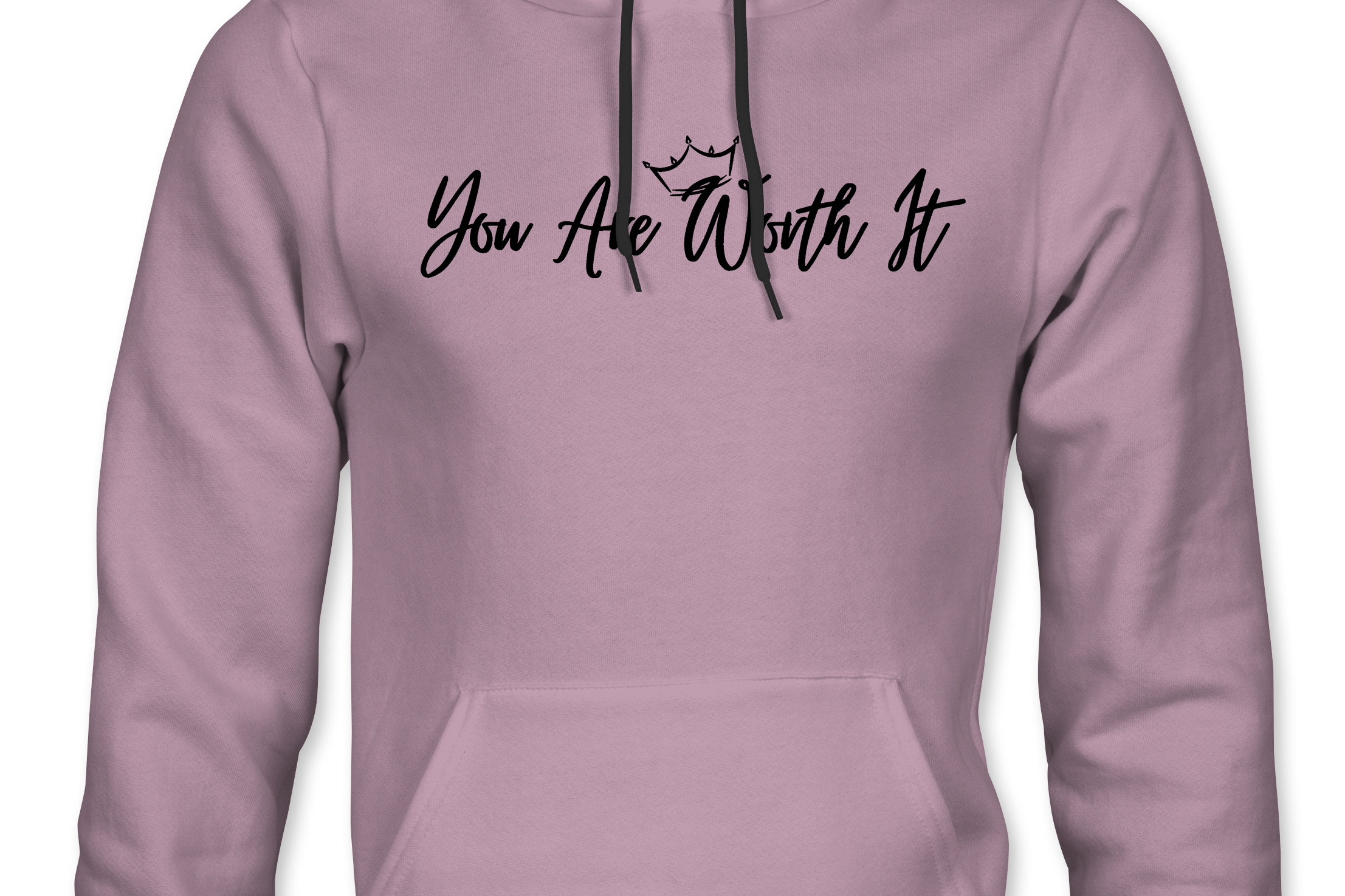 You Are Worth It Hoodies Black Acid Apparel