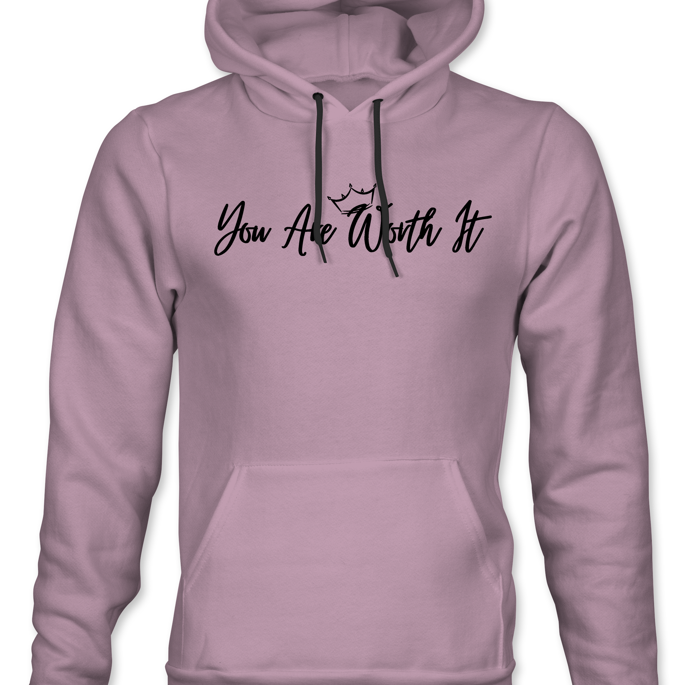 You Are Worth It Hoodies Black Acid Apparel