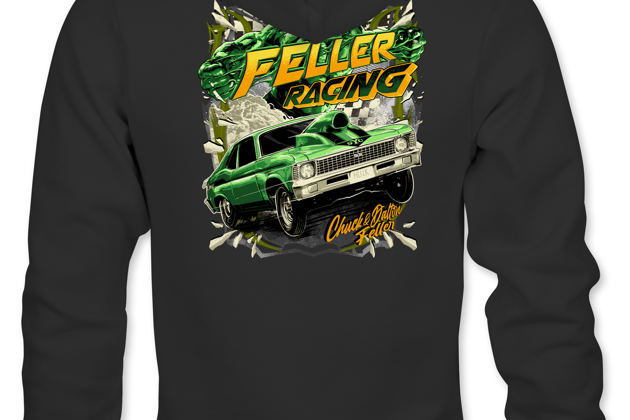 Feller Racing Hoodies Black Acid Apparel