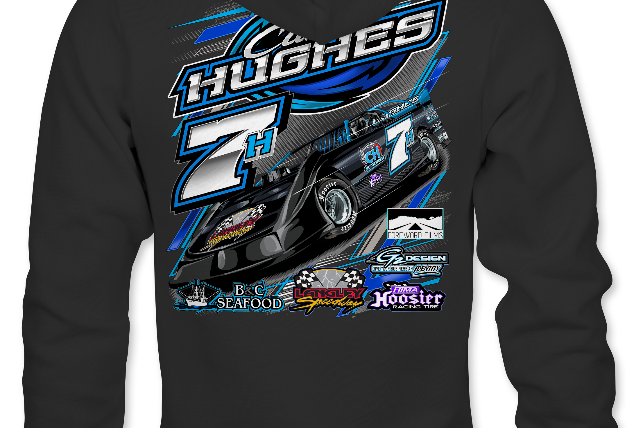 Curtis Hughes 2022 Hoodies Black Acid Apparel