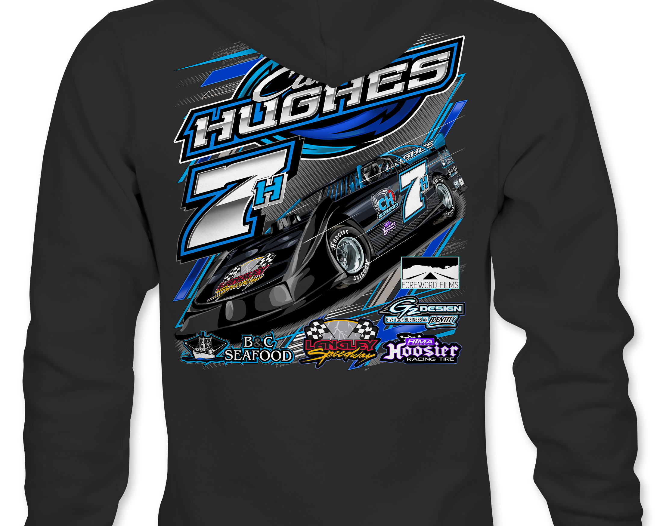 Curtis Hughes 2022 Hoodies Black Acid Apparel