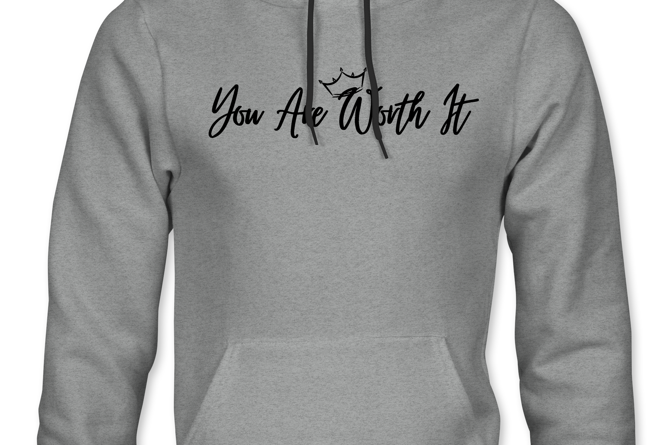 You Are Worth It Hoodies Black Acid Apparel