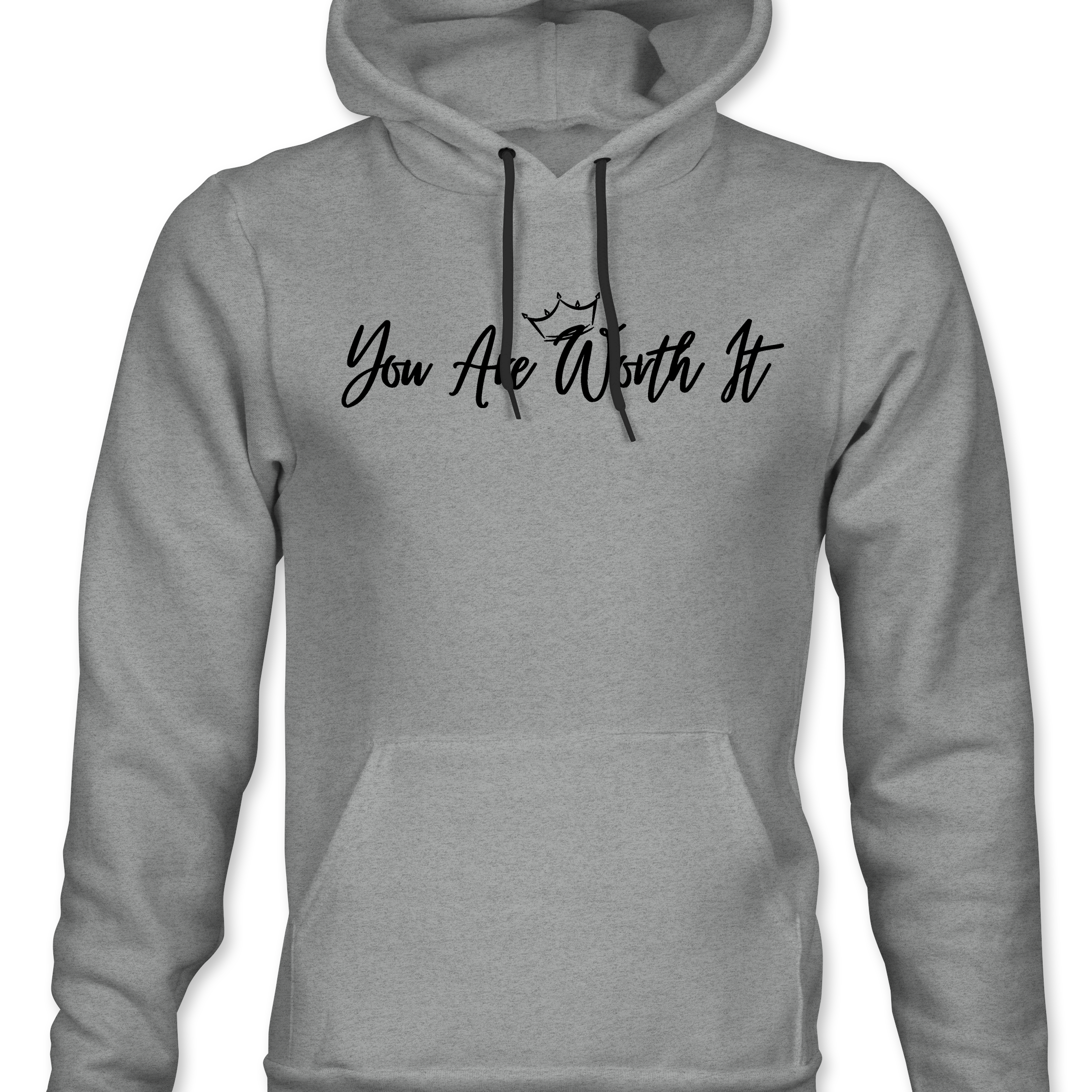 You Are Worth It Hoodies Black Acid Apparel