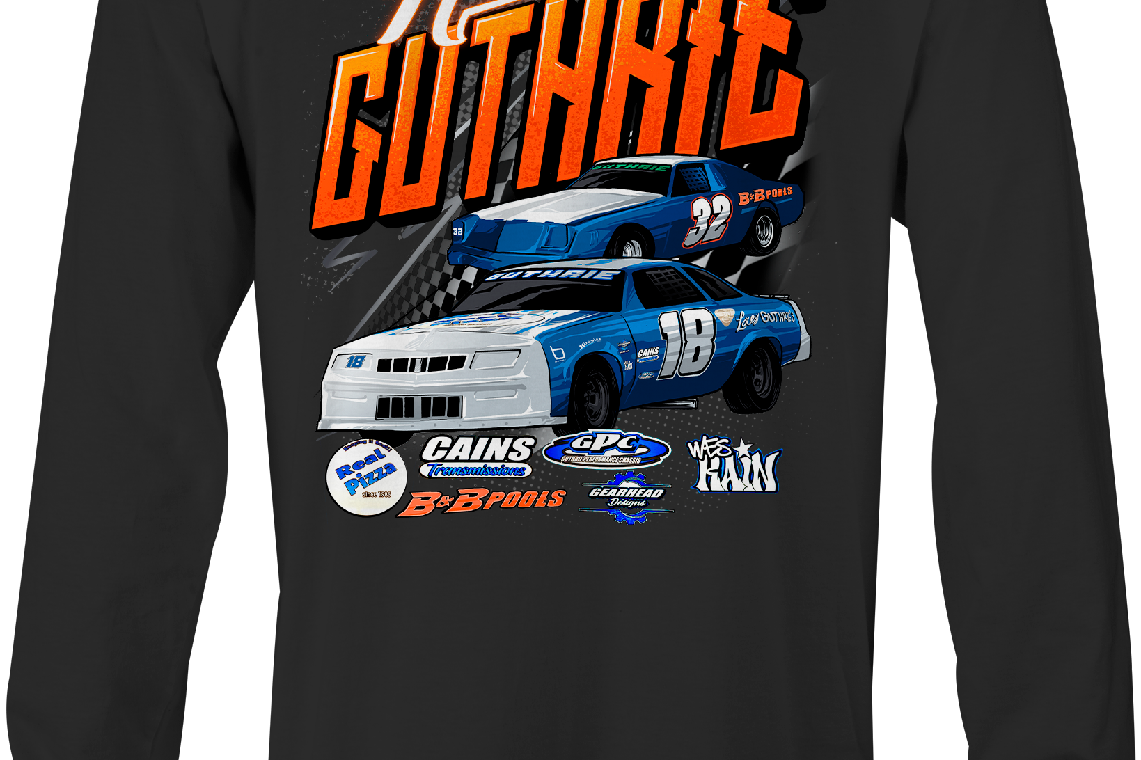 Hunter Guthrie Long Sleeves Black Acid Apparel