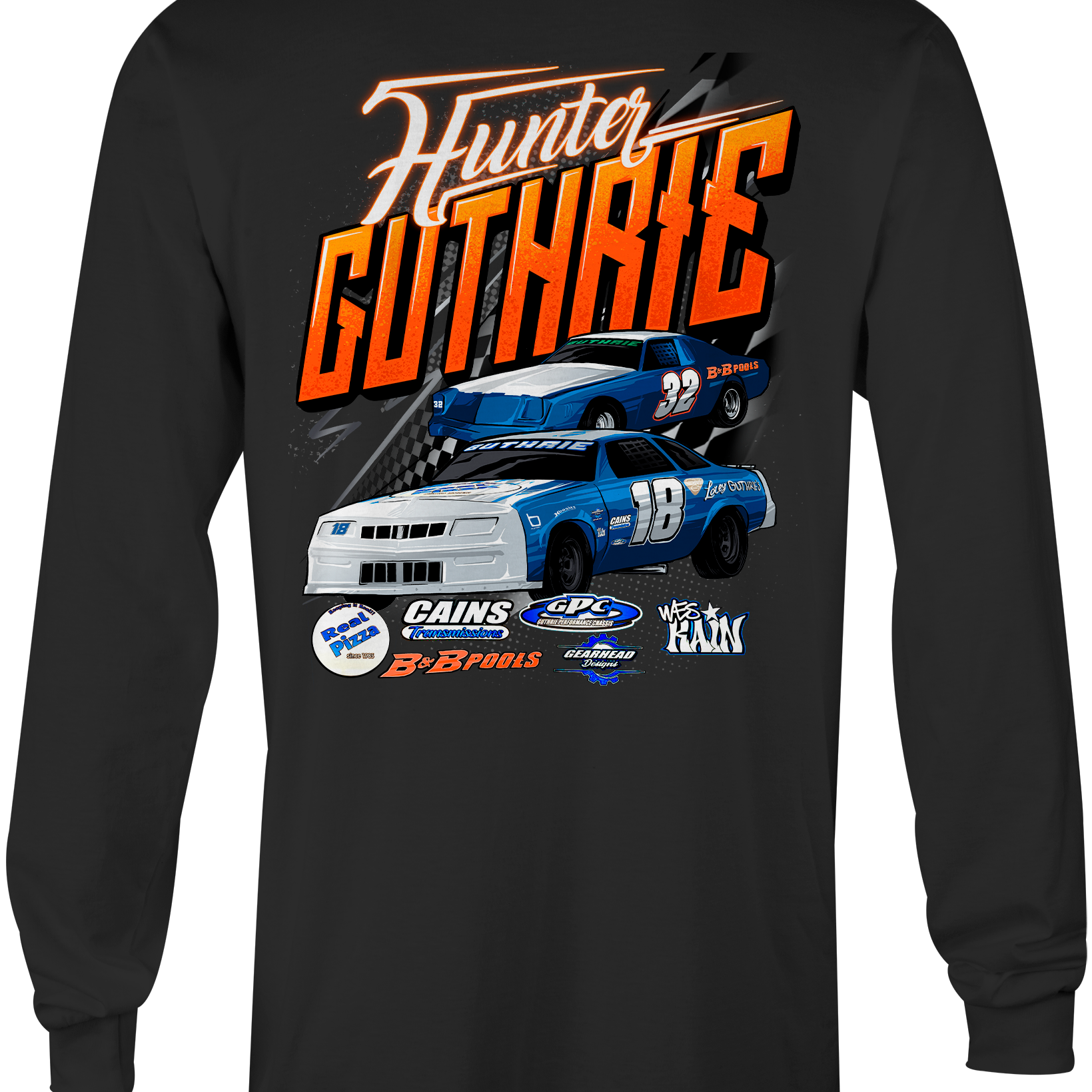 Hunter Guthrie Long Sleeves Black Acid Apparel