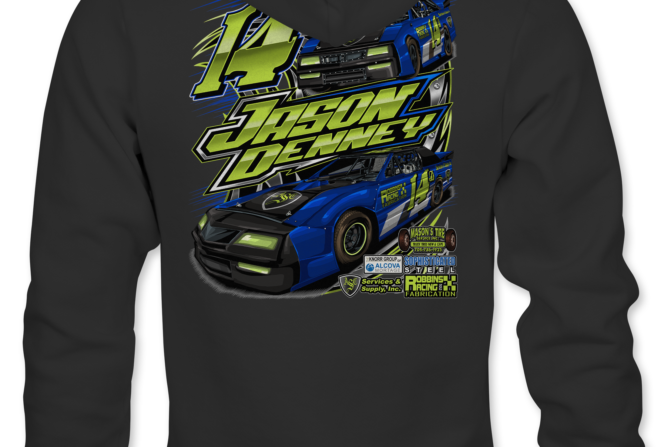 Jason Denney Hoodies Black Acid Apparel