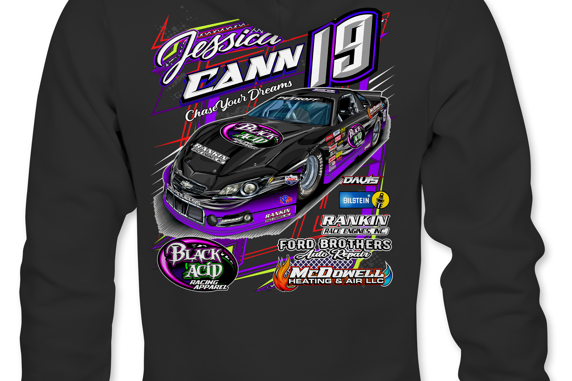 Jessica Cann 2022 Hoodies Black Acid Apparel