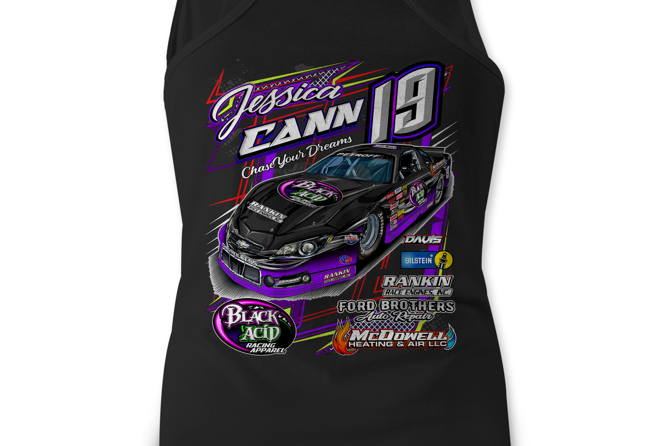 Jessica Cann 2022 Tank Tops Black Acid Apparel