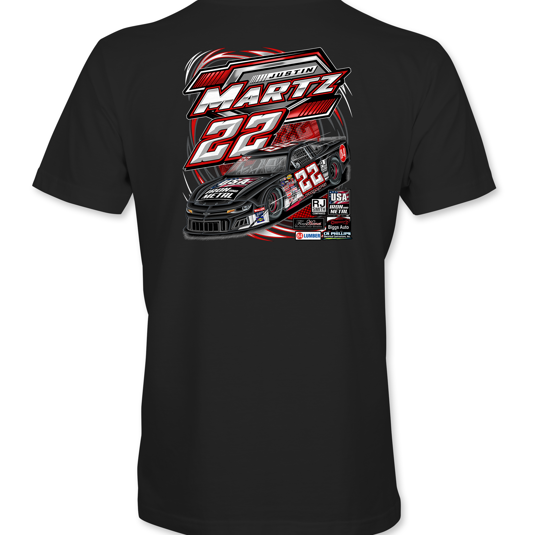 Justin Martz 2023 T-Shirts Black Acid Apparel