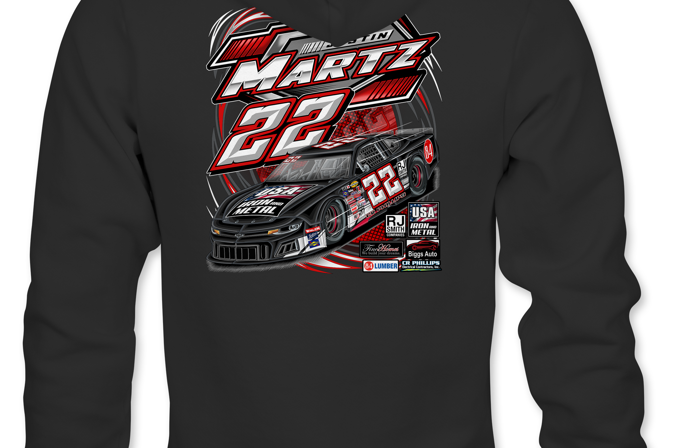 Justin Martz 2023 Hoodies Black Acid Apparel