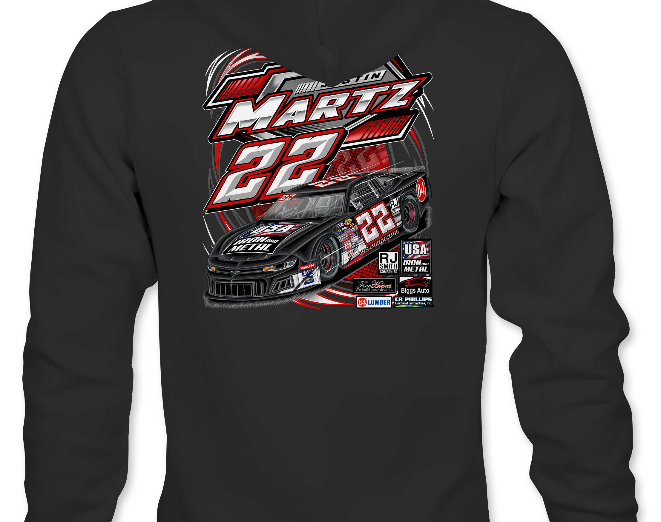 Justin Martz 2023 Hoodies Black Acid Apparel