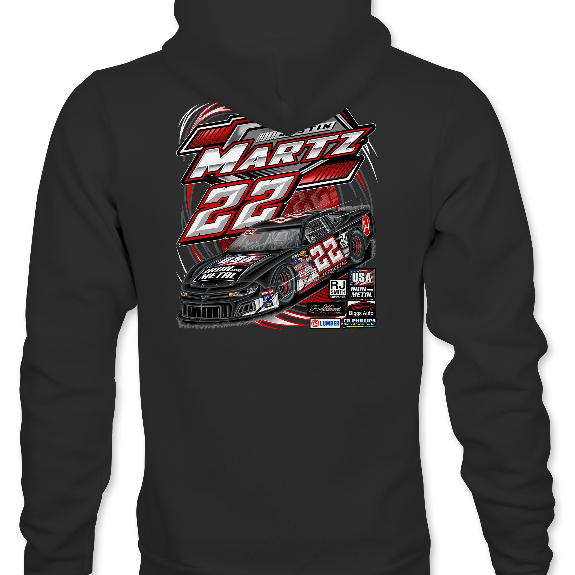 Justin Martz 2023 Hoodies Black Acid Apparel