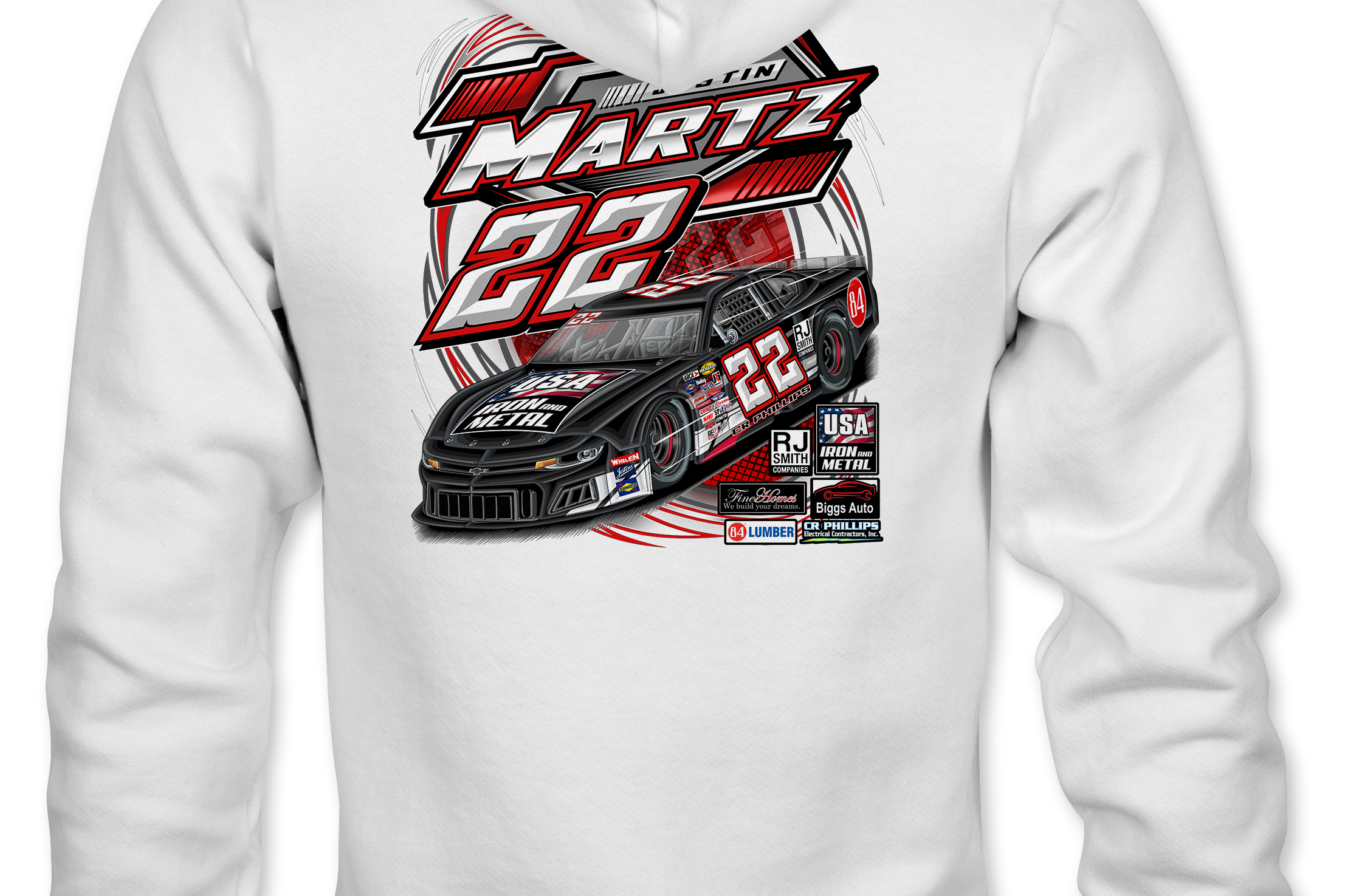 Justin Martz 2023 Hoodies Black Acid Apparel