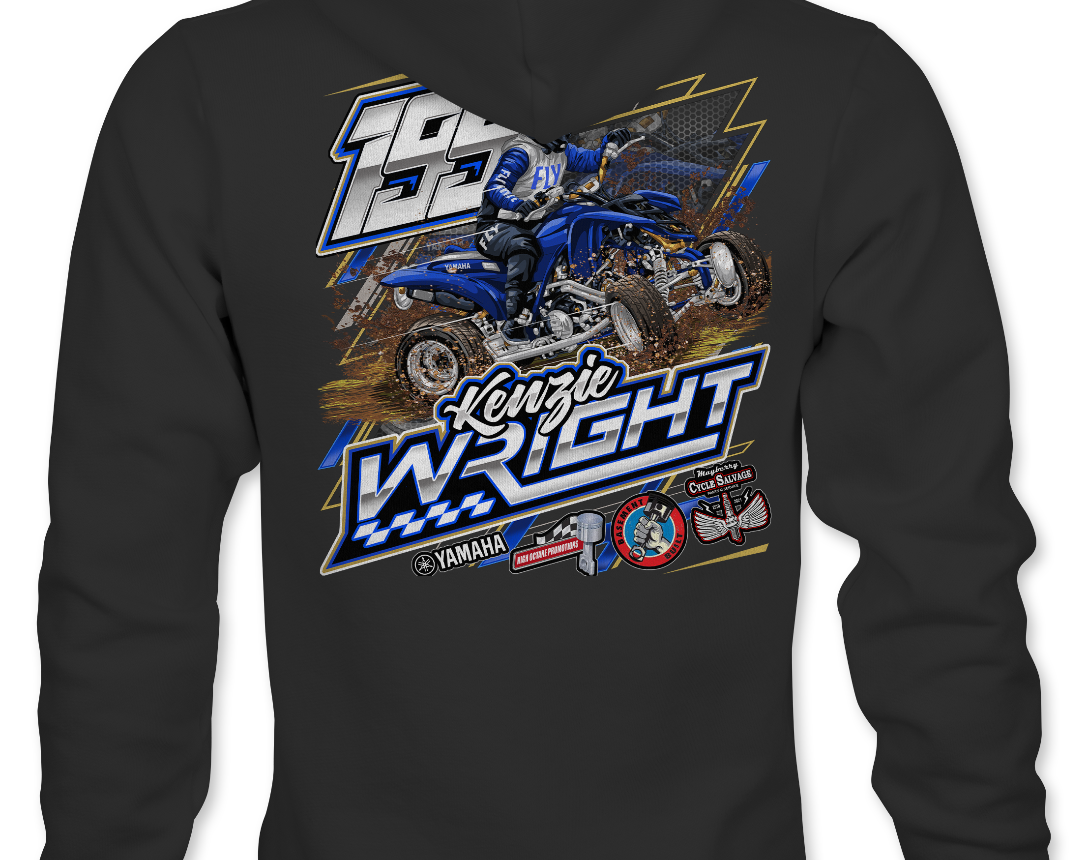 Kenzie Wright Hoodies Black Acid Apparel