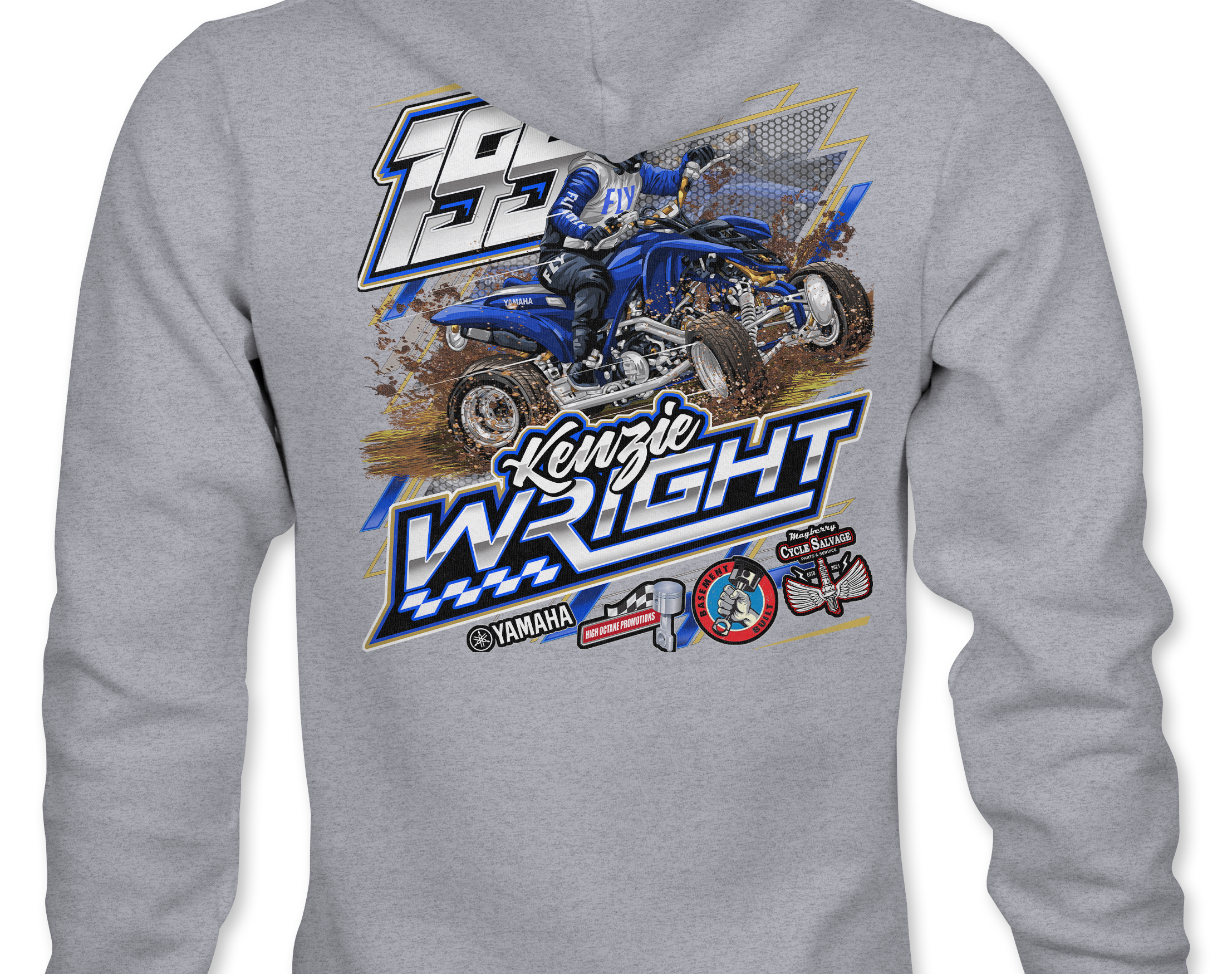 Kenzie Wright Hoodies Black Acid Apparel