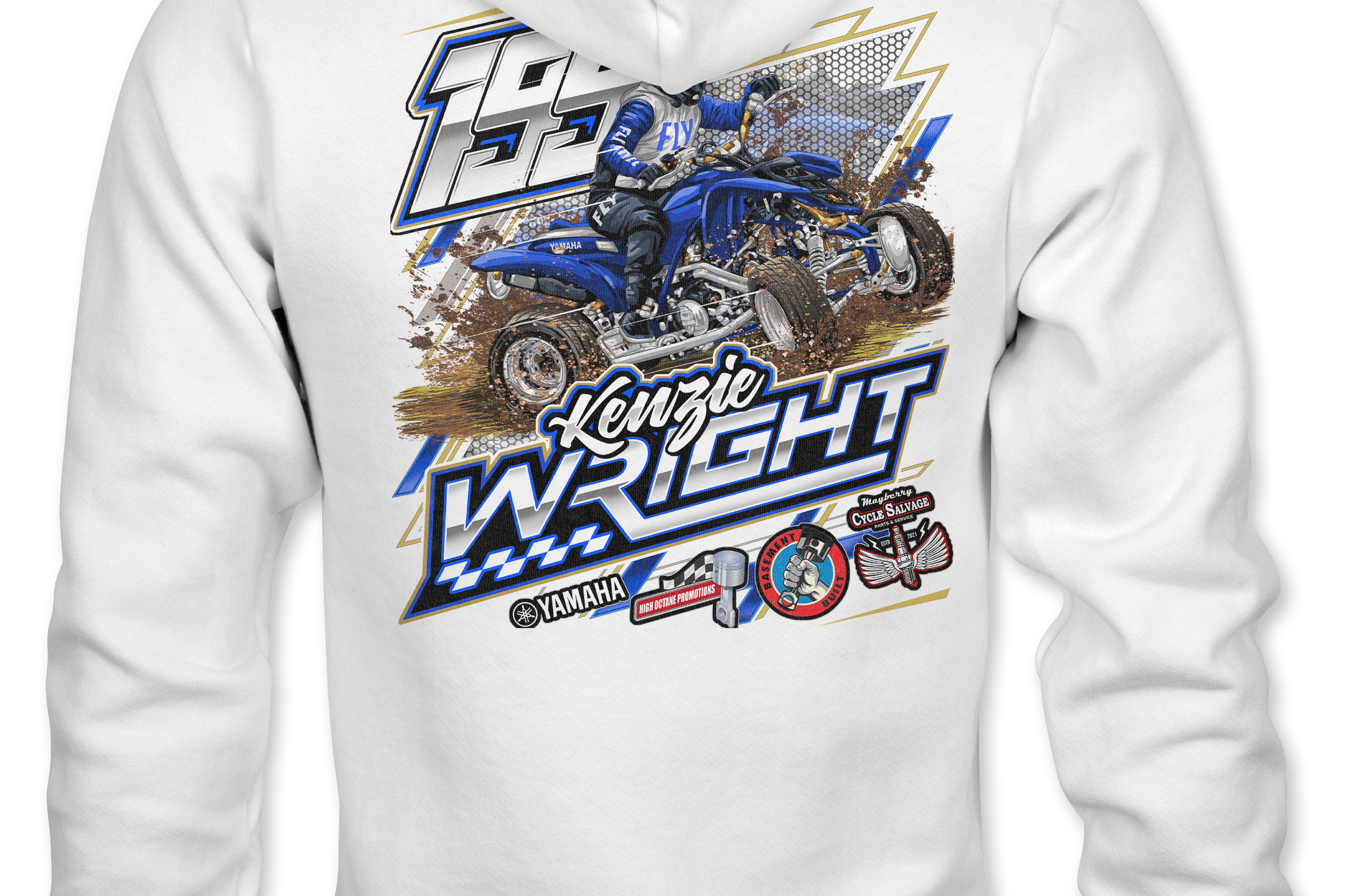 Kenzie Wright Hoodies Black Acid Apparel