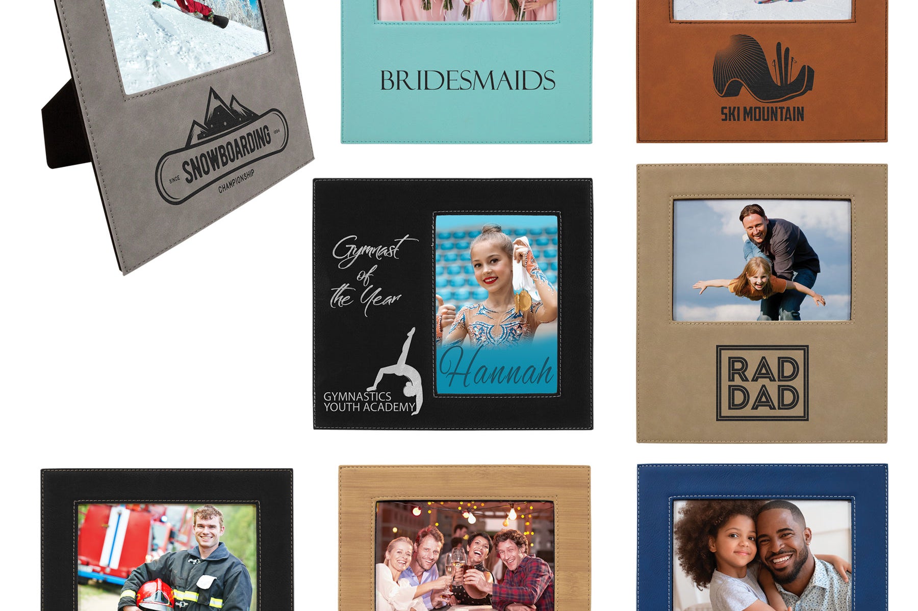 Leatherette Photo Frames - Dedication Series Black Acid Apparel