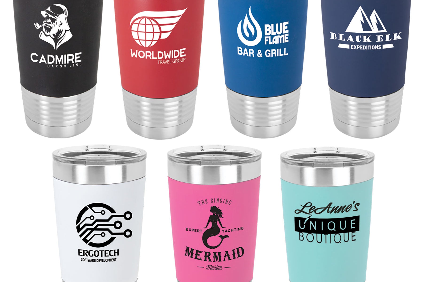 Polar Camel Tumblers with Accent Grip Black Acid Apparel