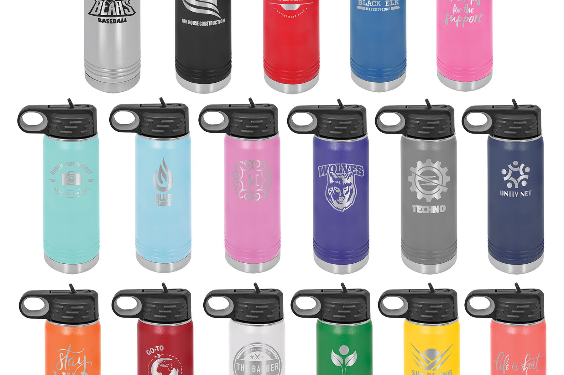 Polar Camel Water Bottles - L Series Black Acid Apparel