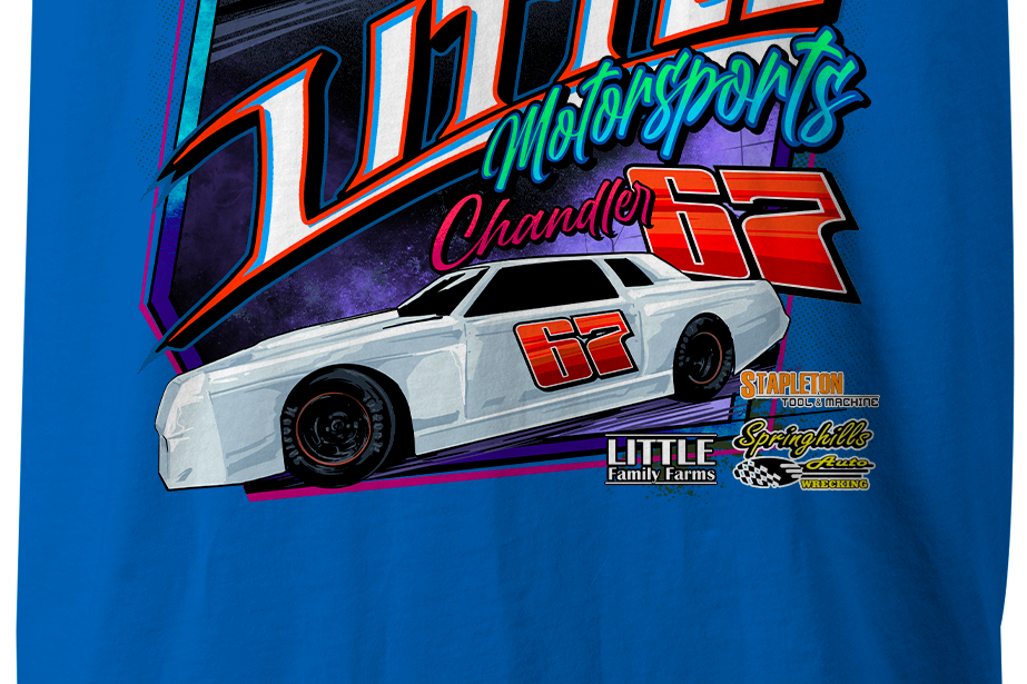 Little Motorsports Tank Tops Black Acid Apparel
