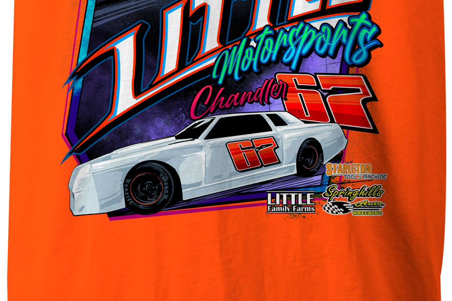 Little Motorsports Tank Tops Black Acid Apparel