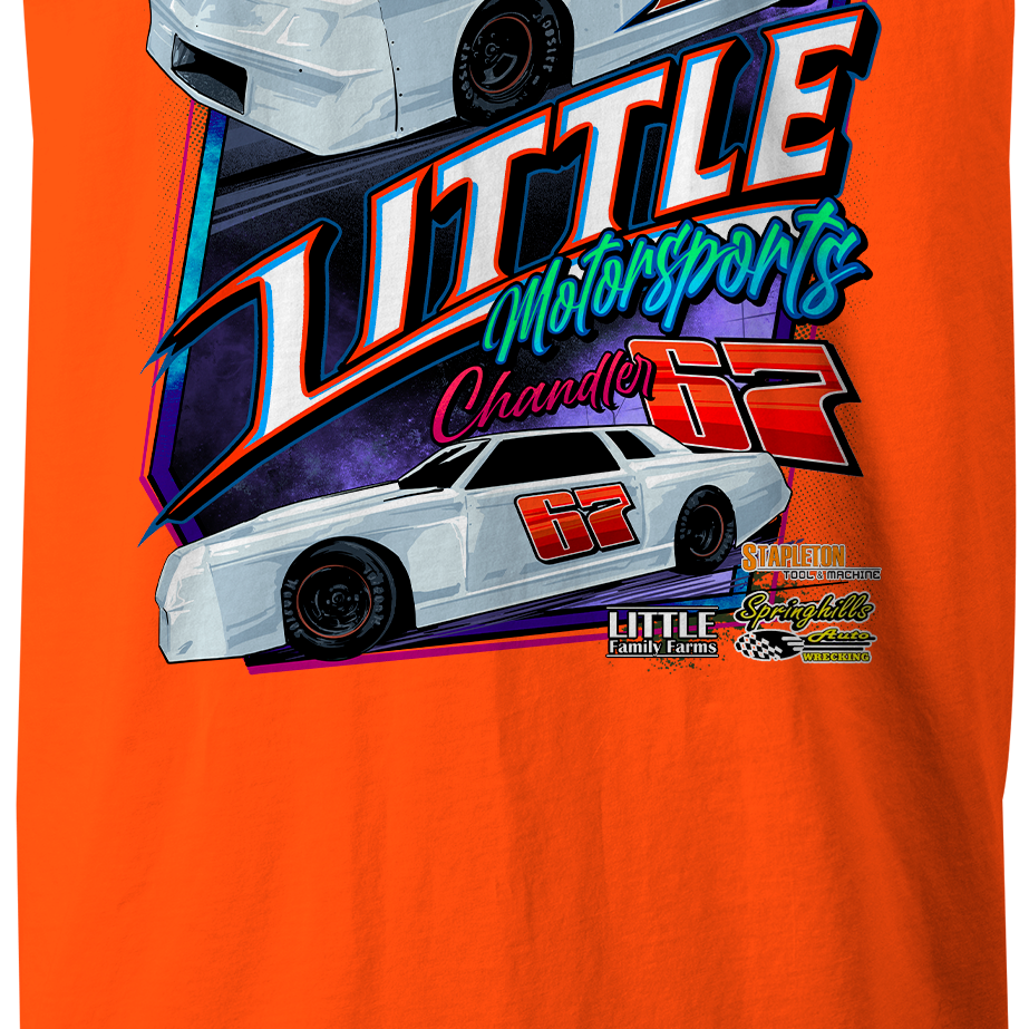 Little Motorsports Tank Tops Black Acid Apparel