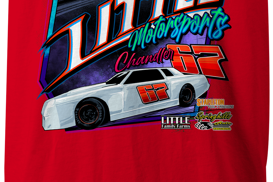 Little Motorsports Tank Tops Black Acid Apparel