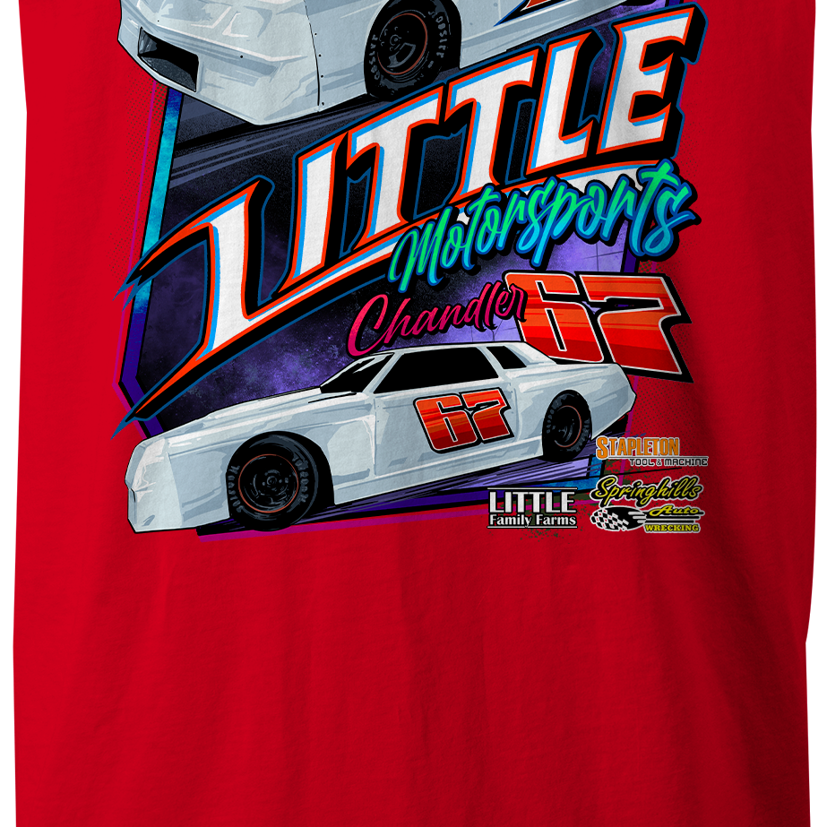 Little Motorsports Tank Tops Black Acid Apparel