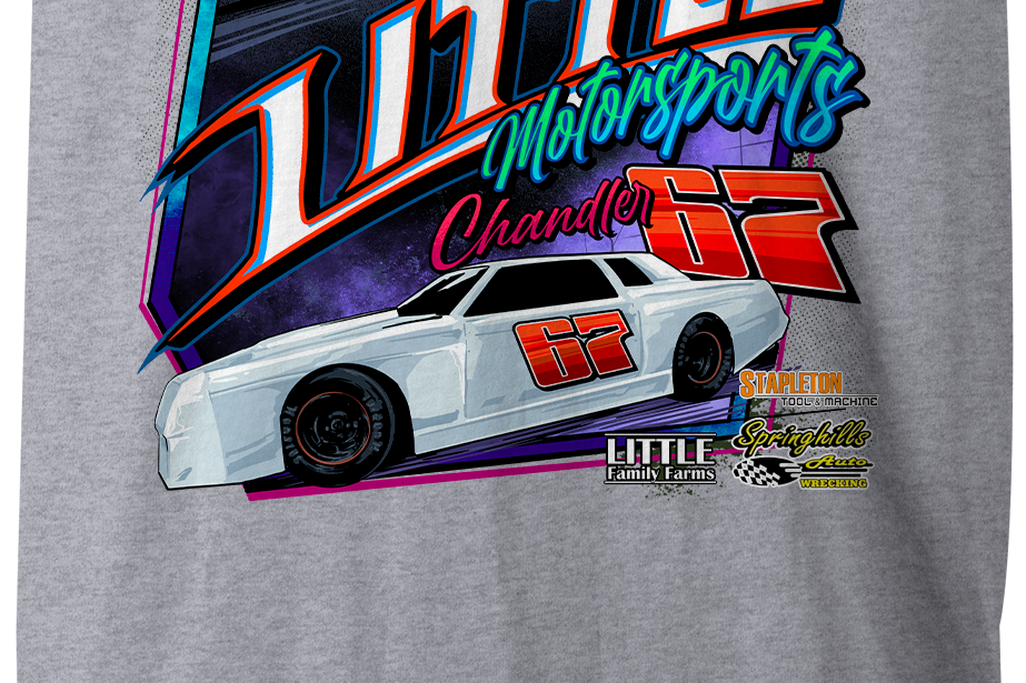 Little Motorsports Tank Tops Black Acid Apparel
