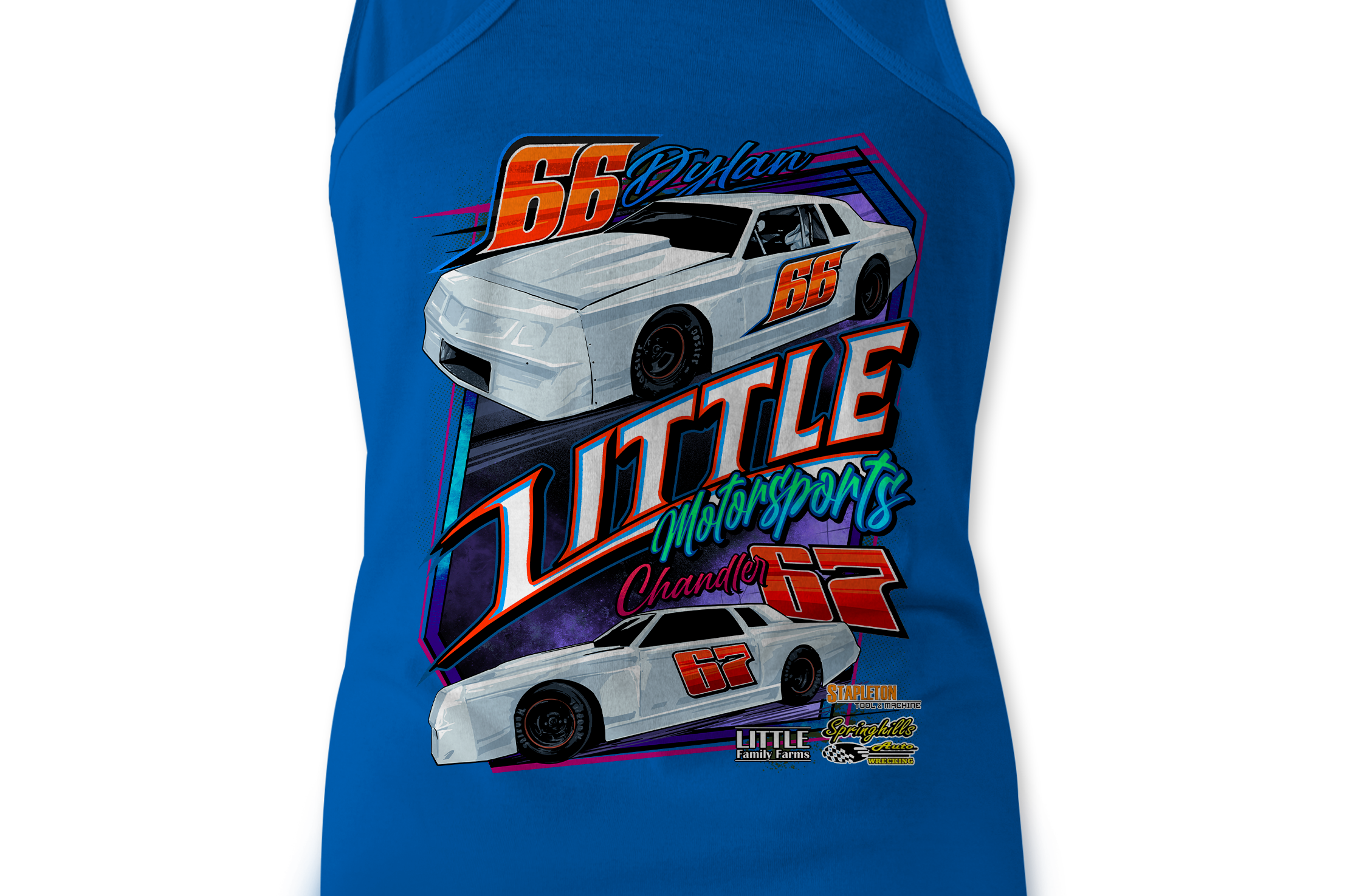 Little Motorsports Tank Tops Black Acid Apparel