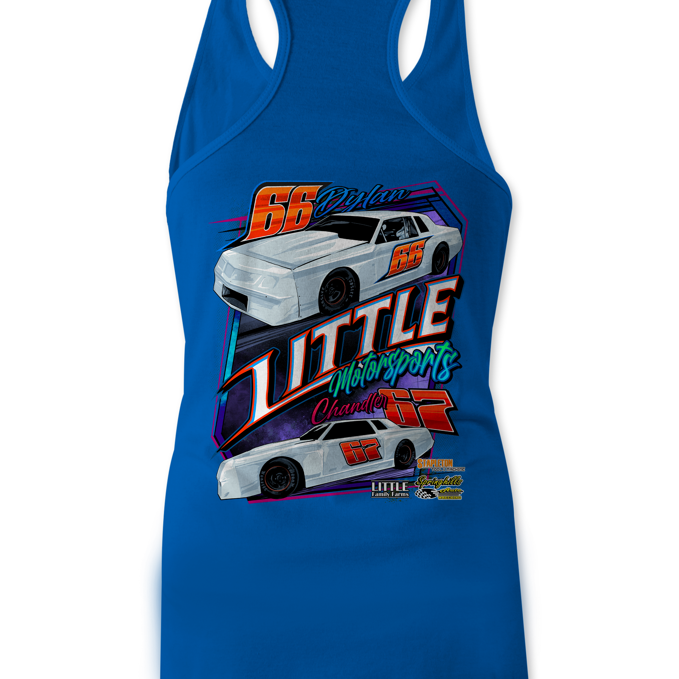 Little Motorsports Tank Tops Black Acid Apparel