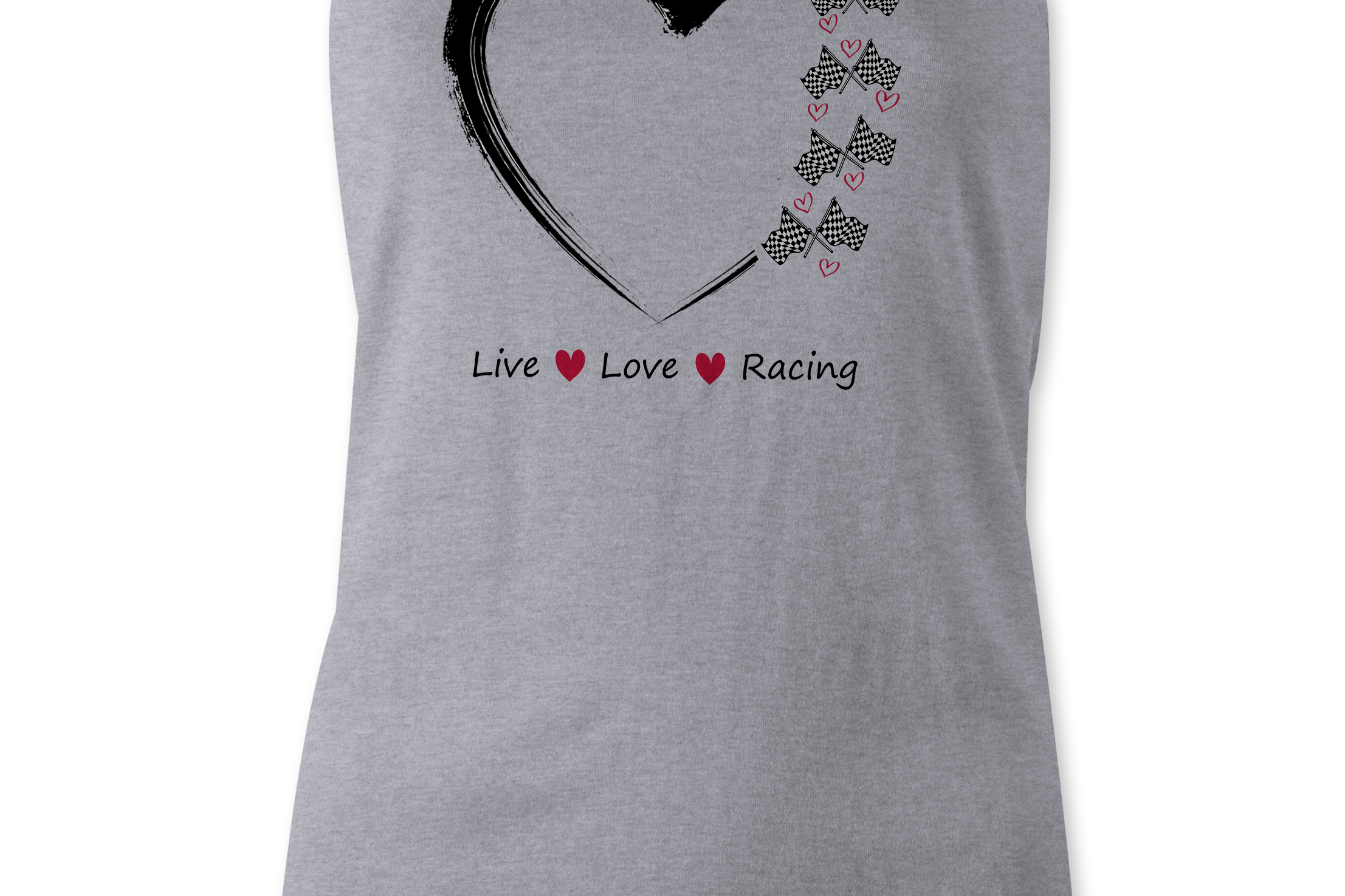 Live Love Racing Tank Top Black Acid Apparel