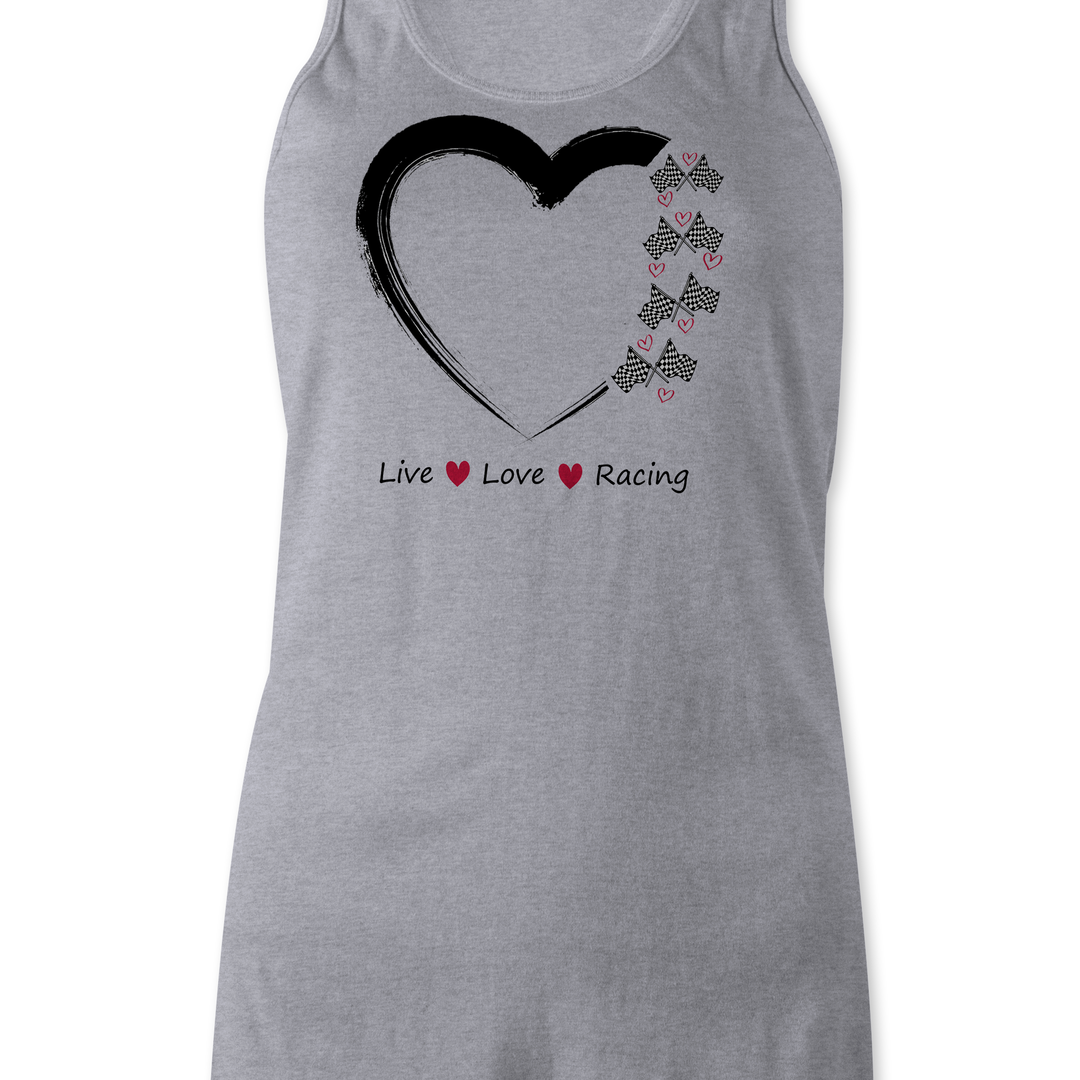 Live Love Racing Tank Top Black Acid Apparel